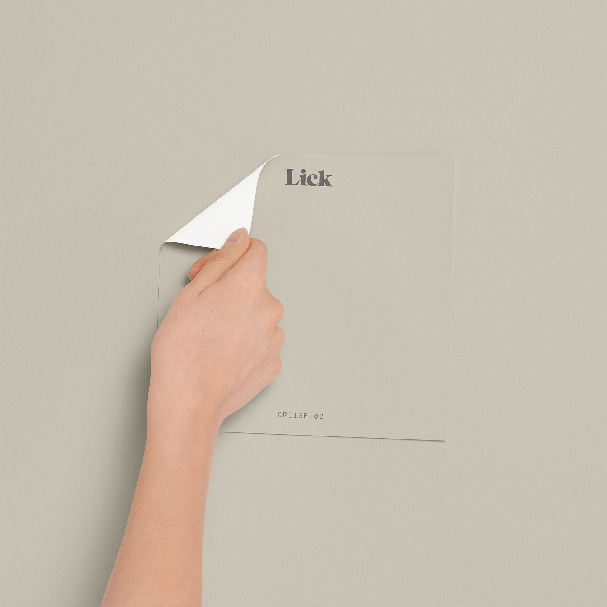 Lick Greige 02 Peel & stick Tester