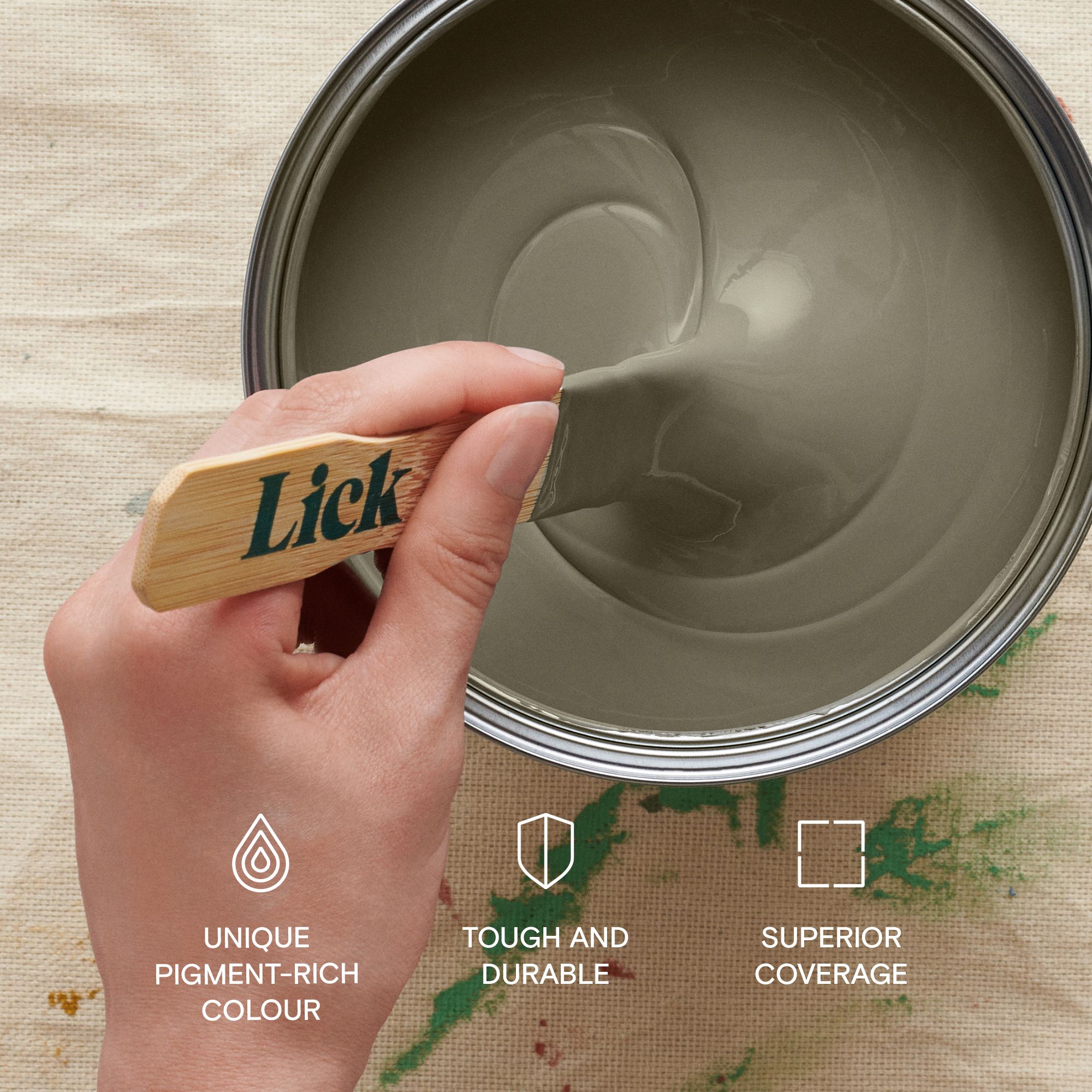 Lick Greige 03 Eggshell Emulsion paint, 2.5L