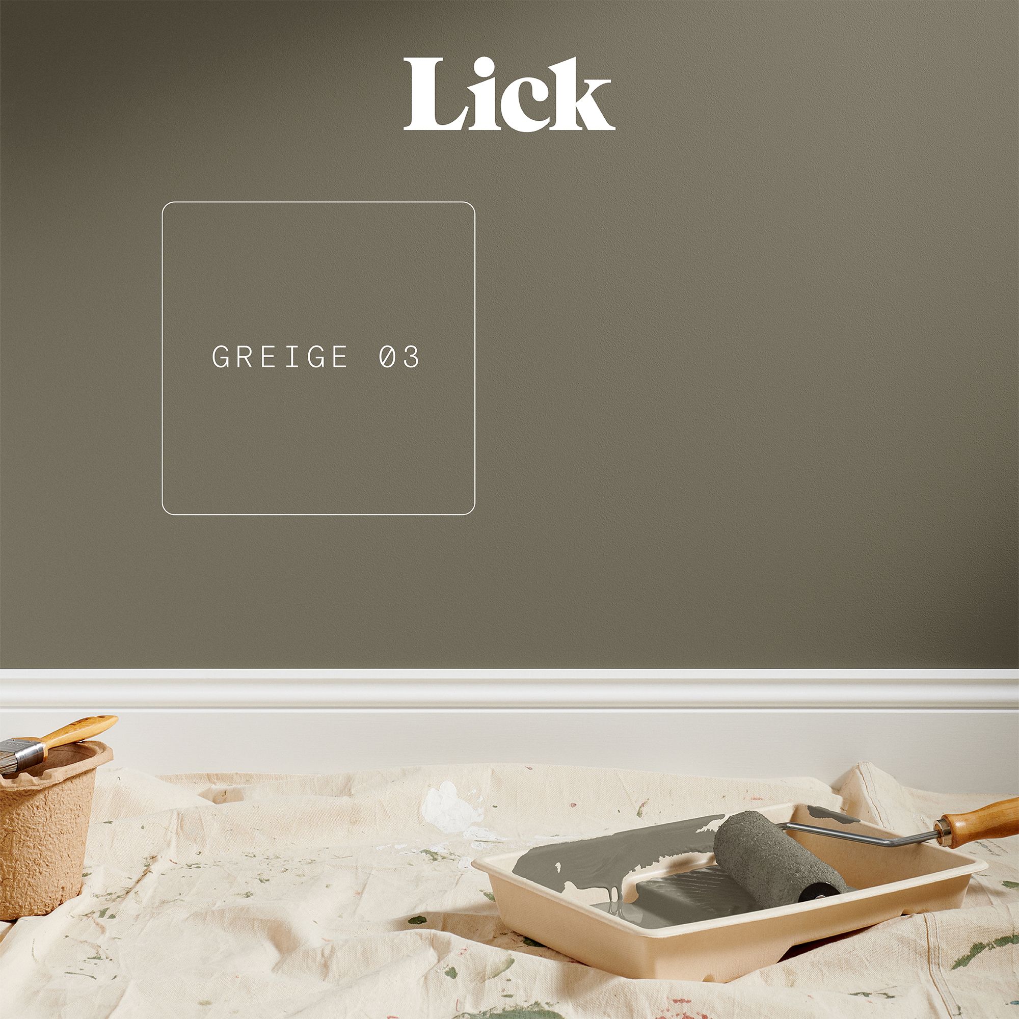 Lick Greige 03 Eggshell Emulsion paint, 2.5L