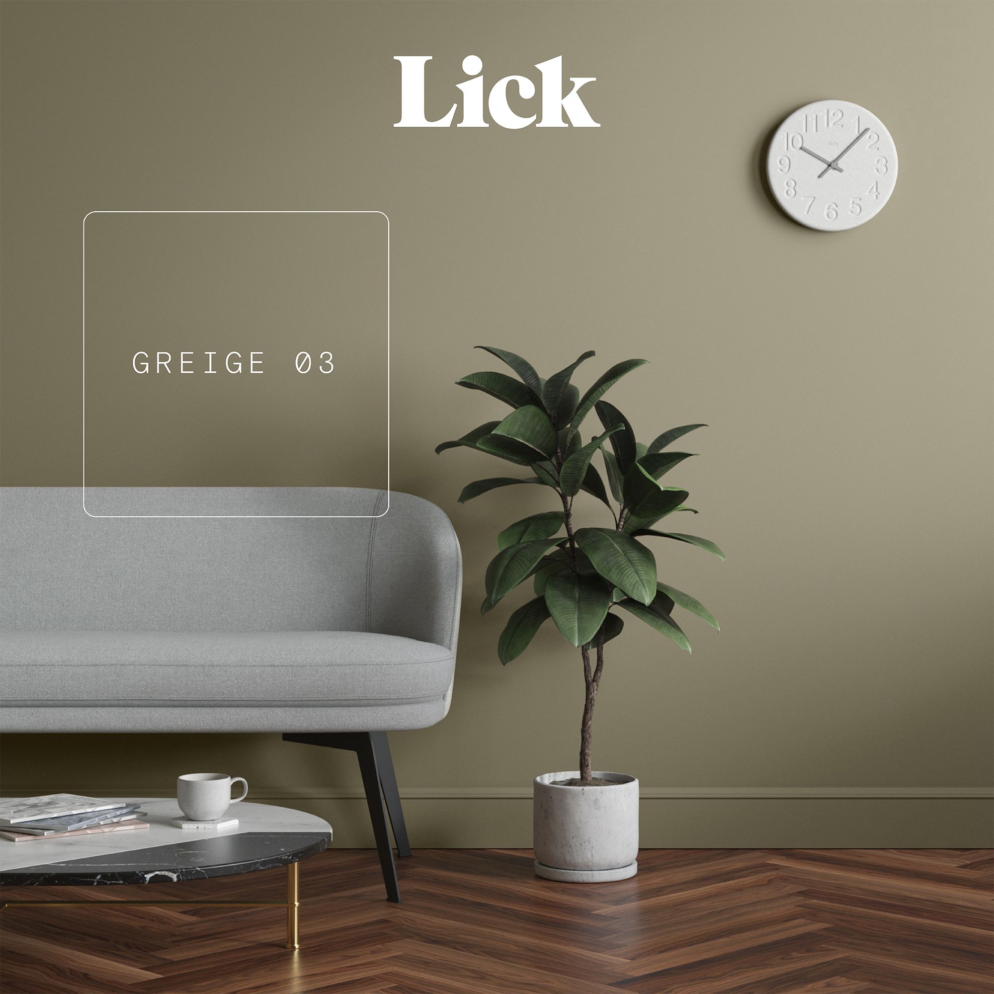 Lick Greige 03 Matt Emulsion paint, 2.5L