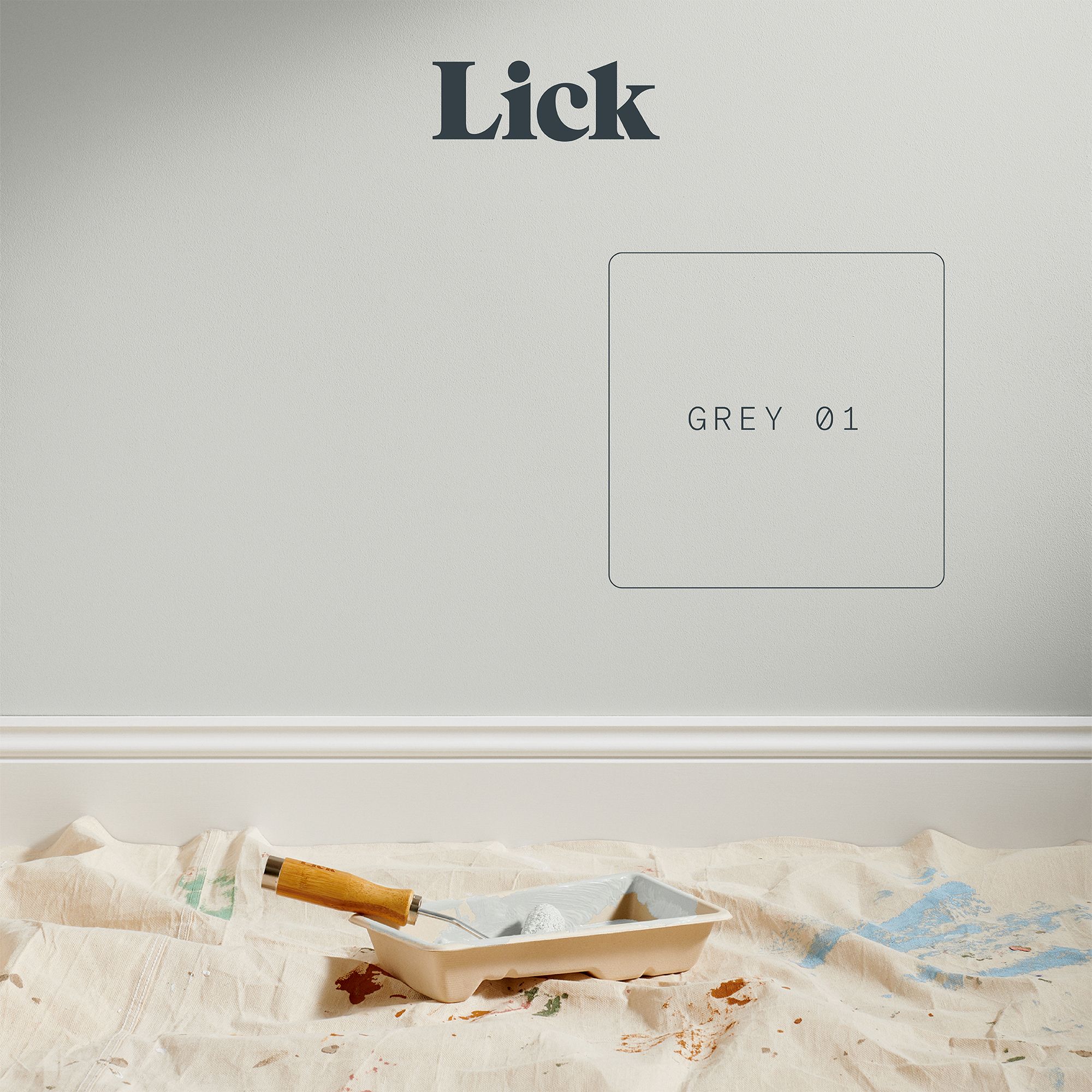 Lick Grey 01 Matt Emulsion paint, 2.5L