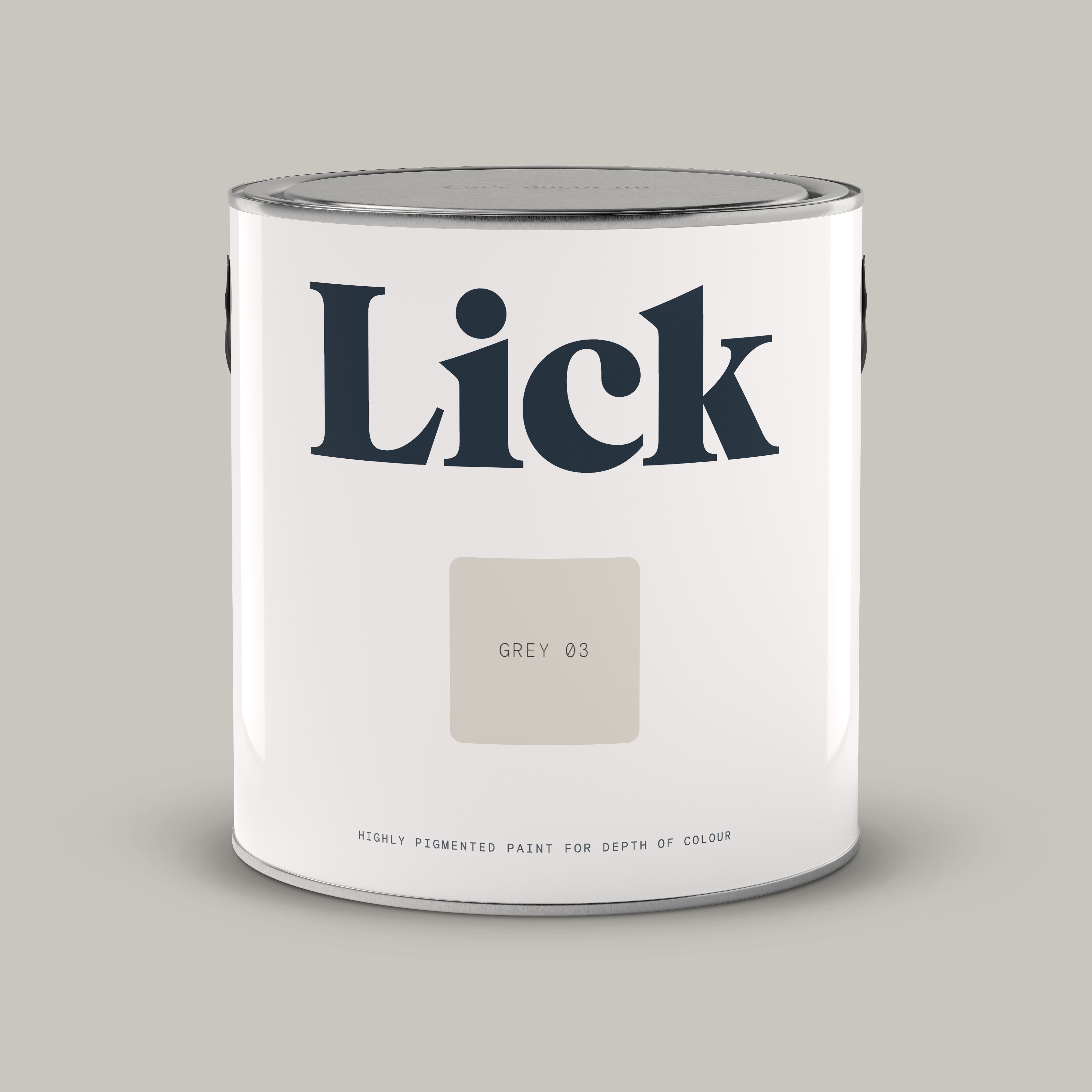 Lick Grey 03 Eggshell Emulsion paint, 2.5L