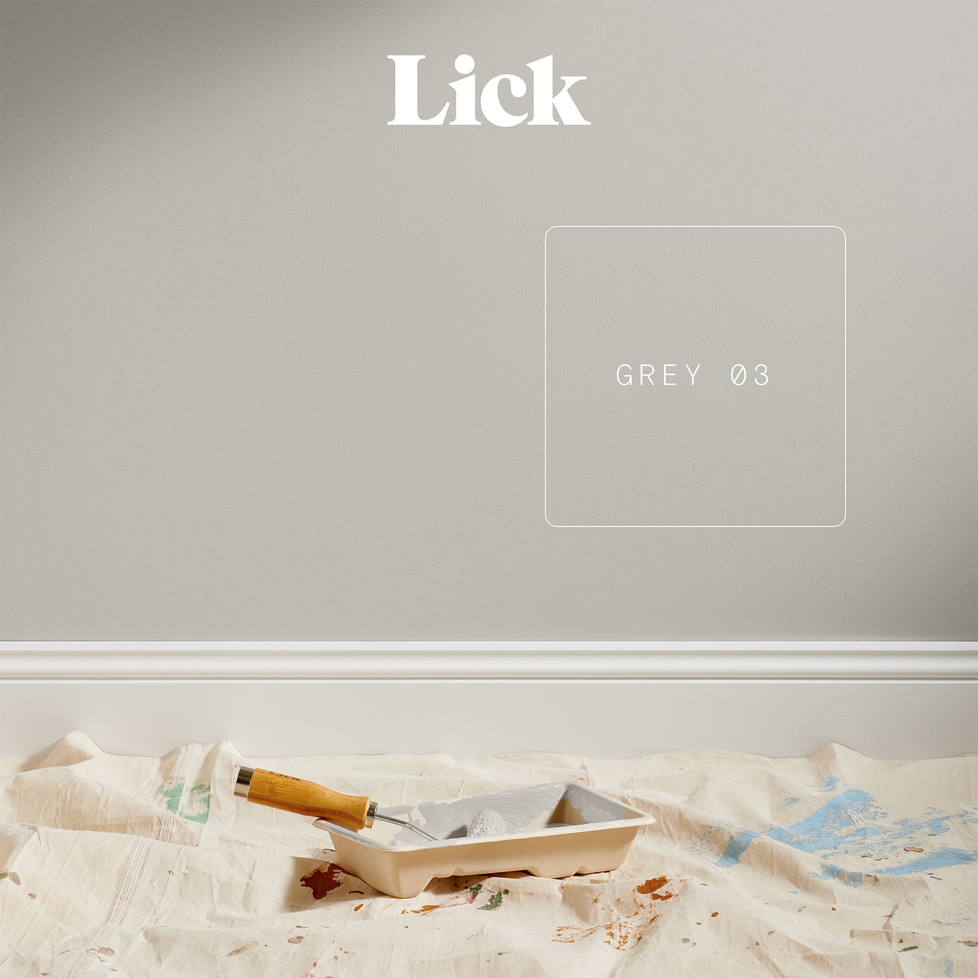 Lick Grey 03 Matt Emulsion paint, 2.5L