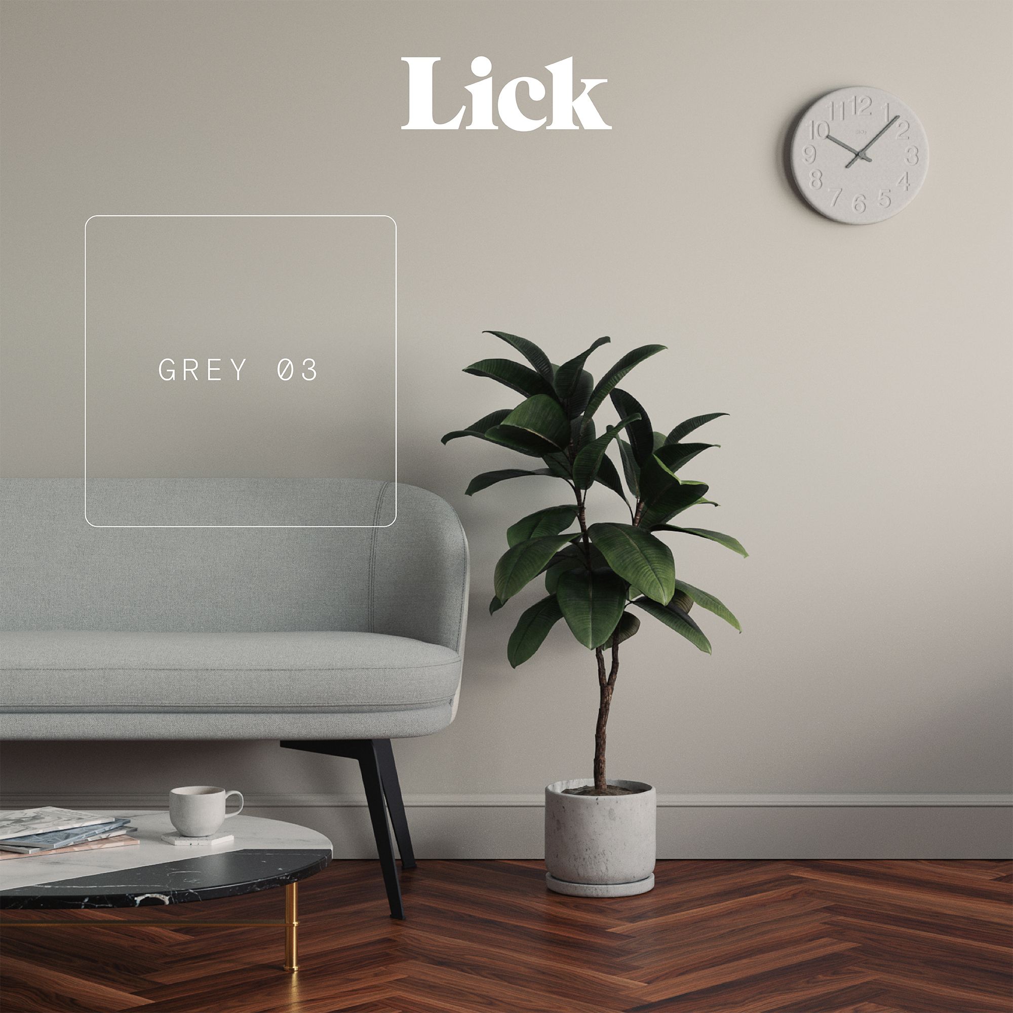 Lick Grey 03 Matt Emulsion paint, 2.5L