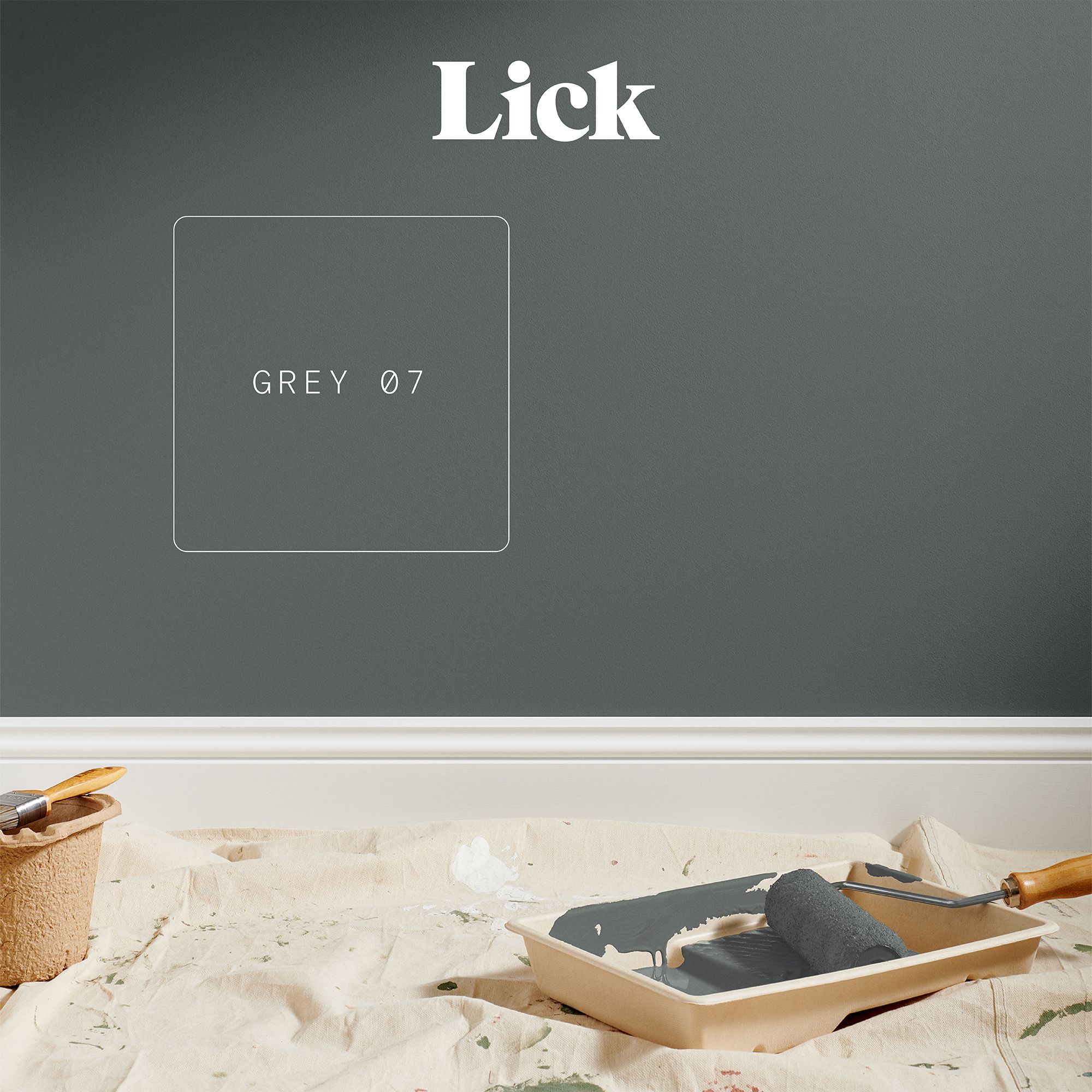 Lick Grey 07 Matt Emulsion paint, 2.5L
