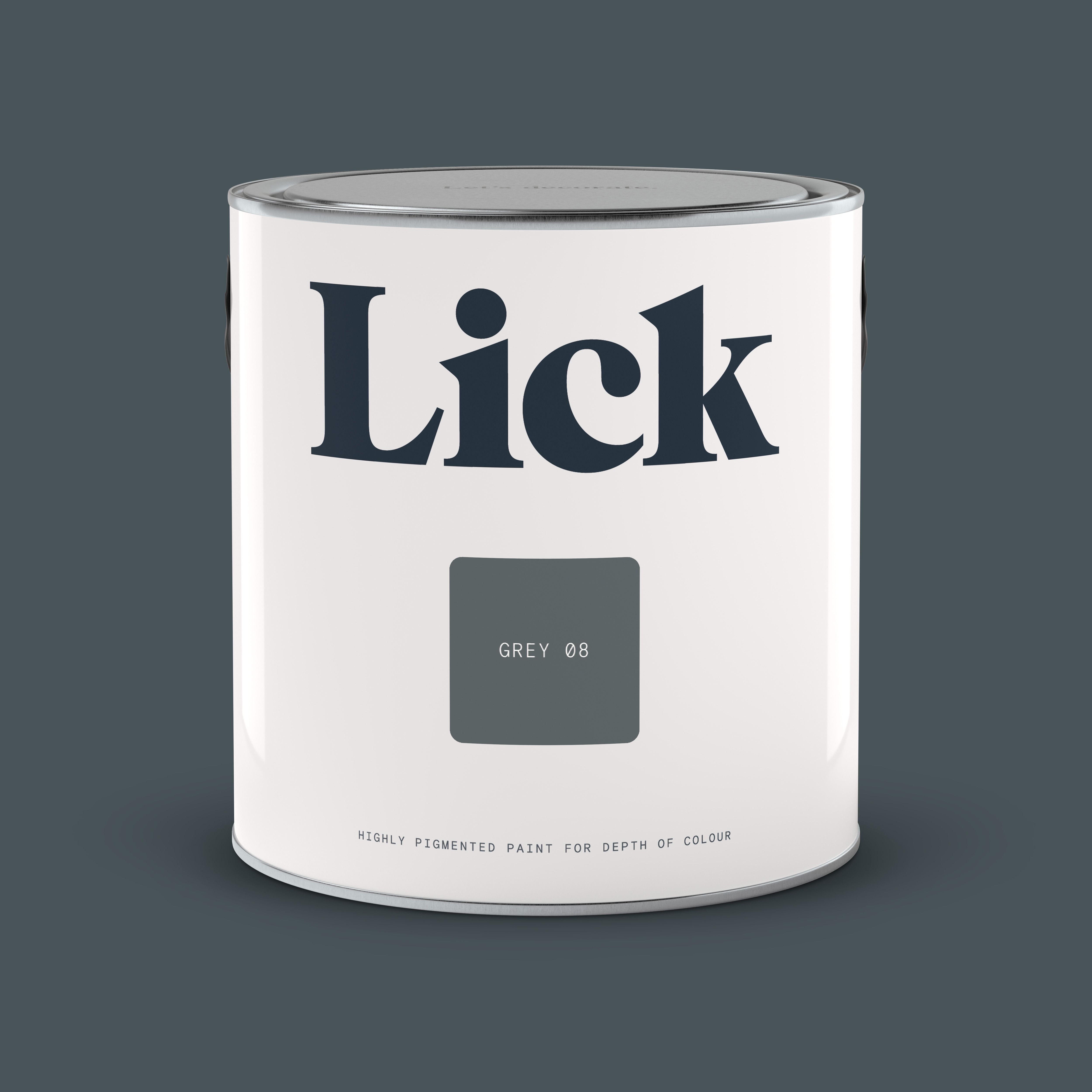 Lick Grey 08 Eggshell Emulsion paint, 2.5L