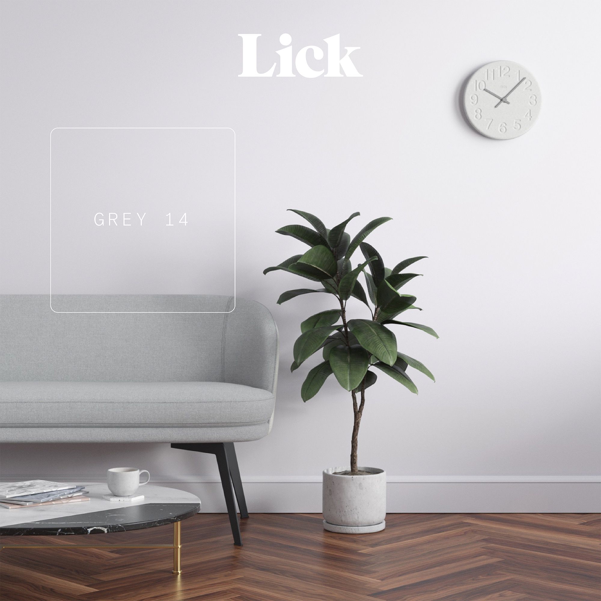 Lick Grey 14 Eggshell Emulsion paint, 2.5L