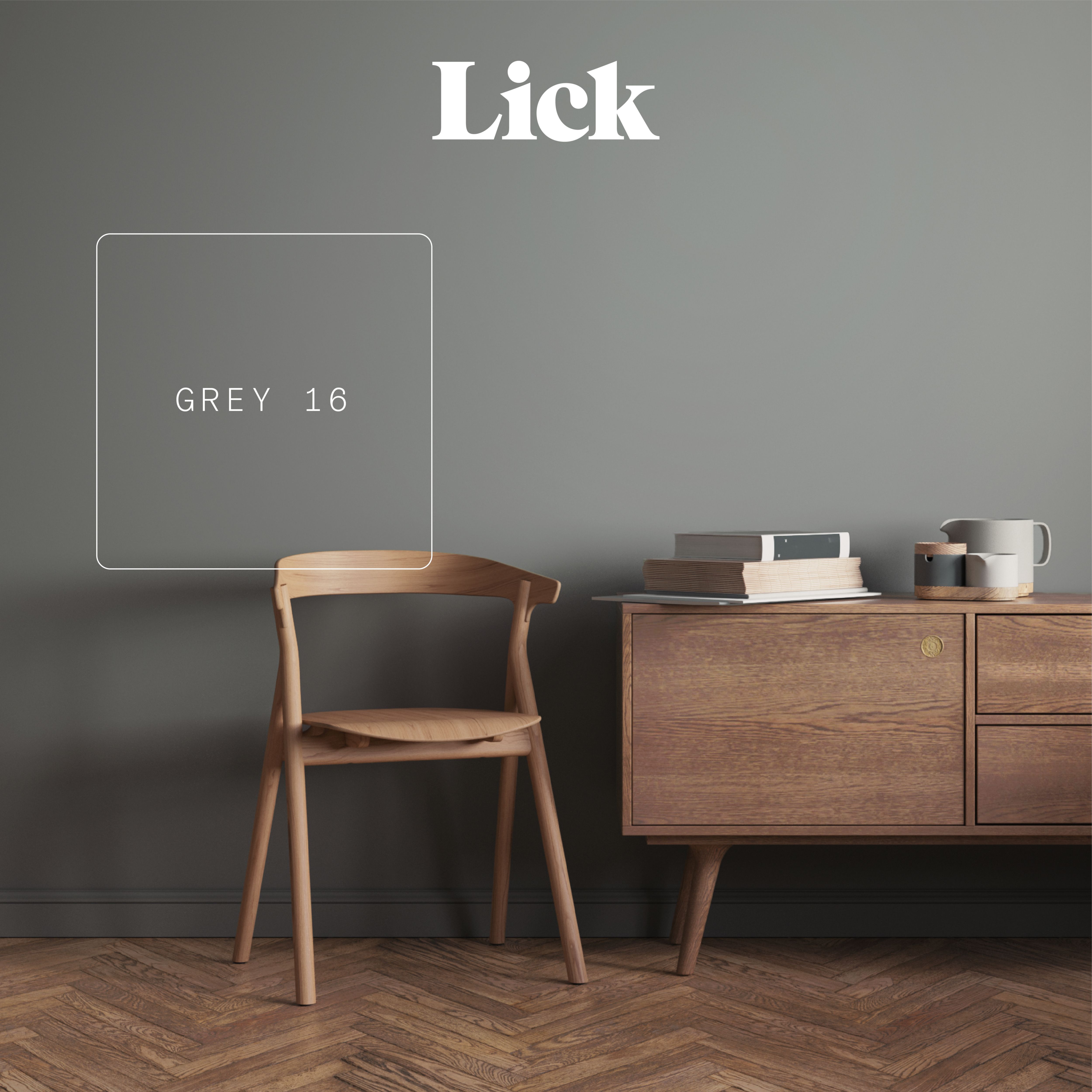 Lick Grey 16 Matt Emulsion paint, 2.5L
