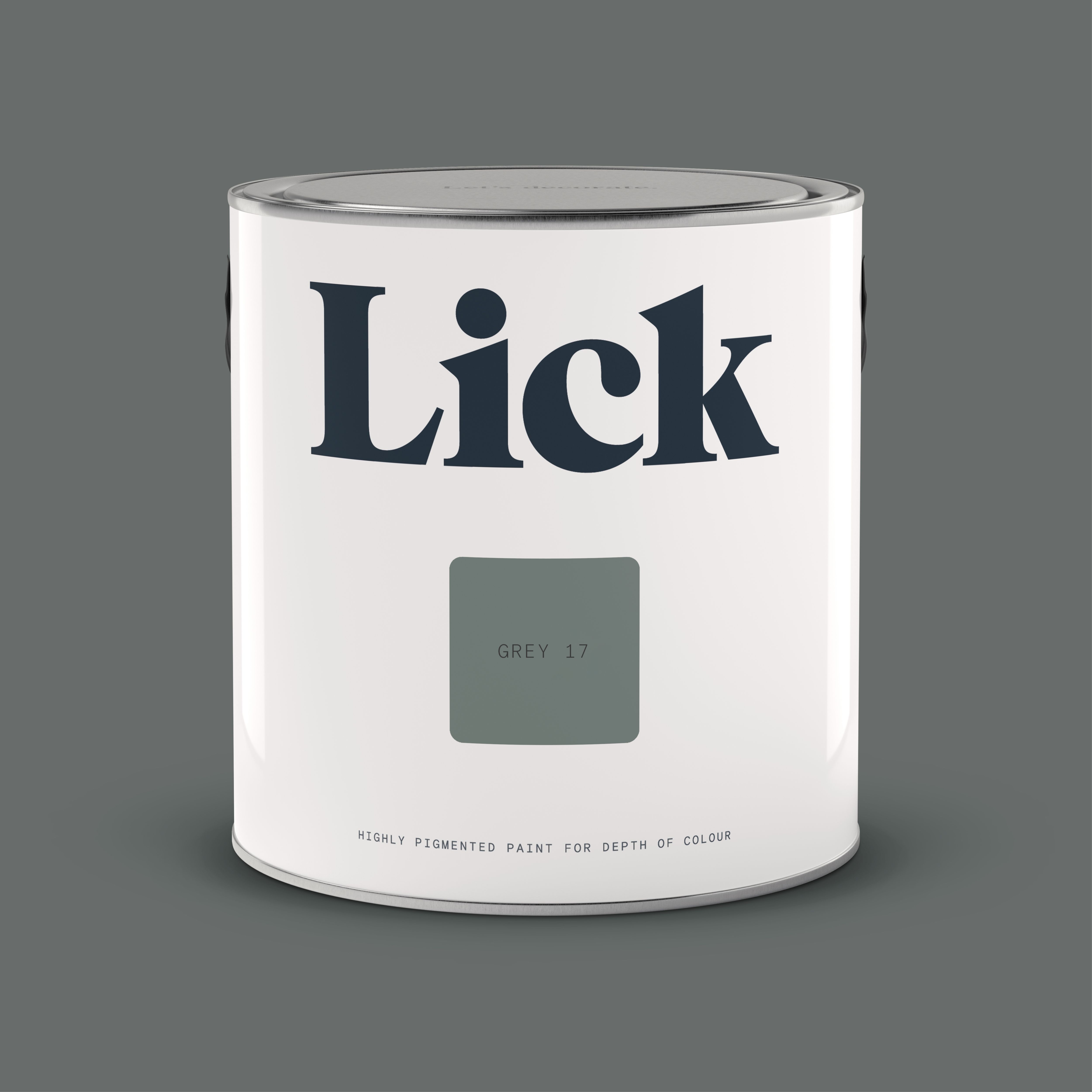 Lick Grey 17 Eggshell Emulsion paint, 2.5L