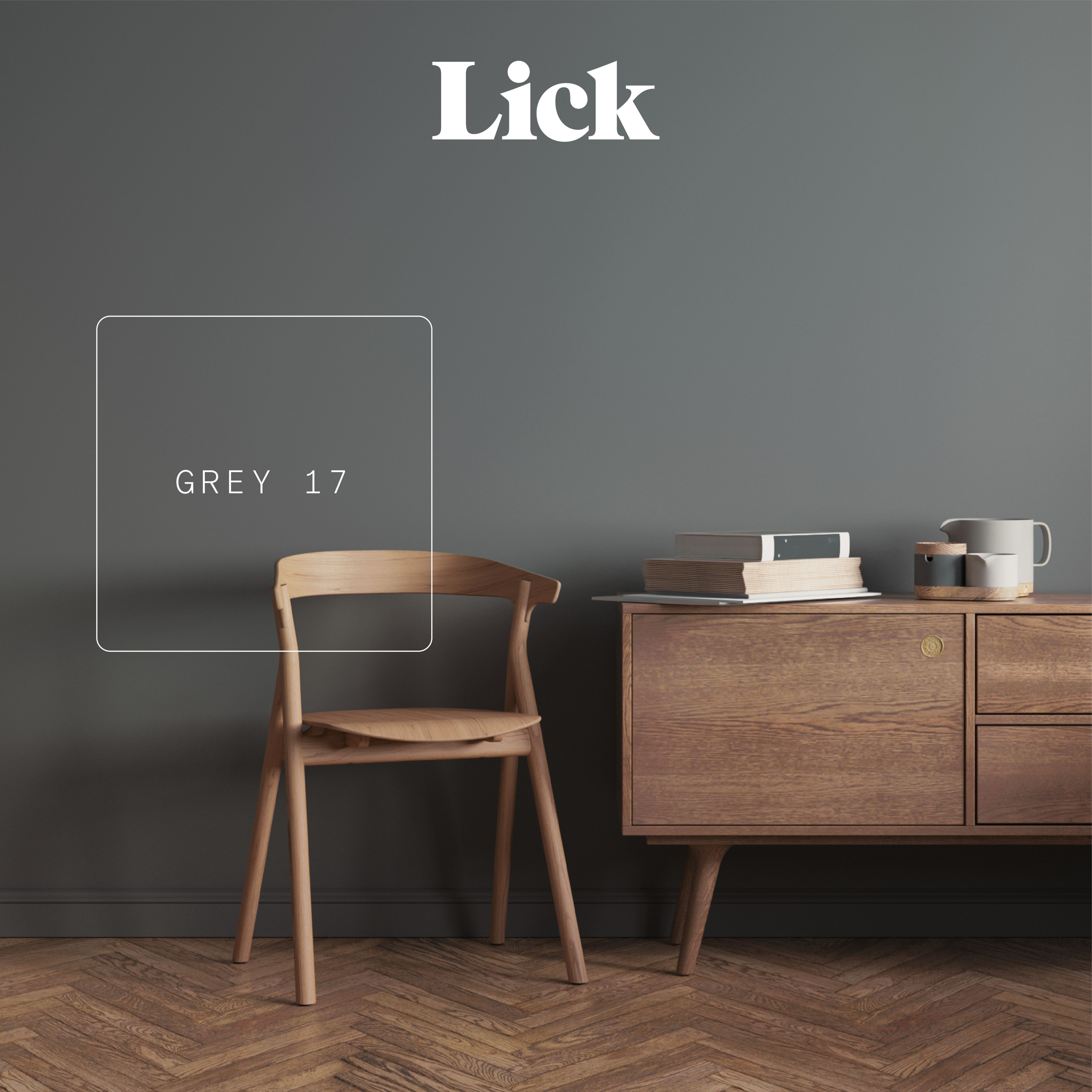 Lick Grey 17 Eggshell Emulsion paint, 2.5L