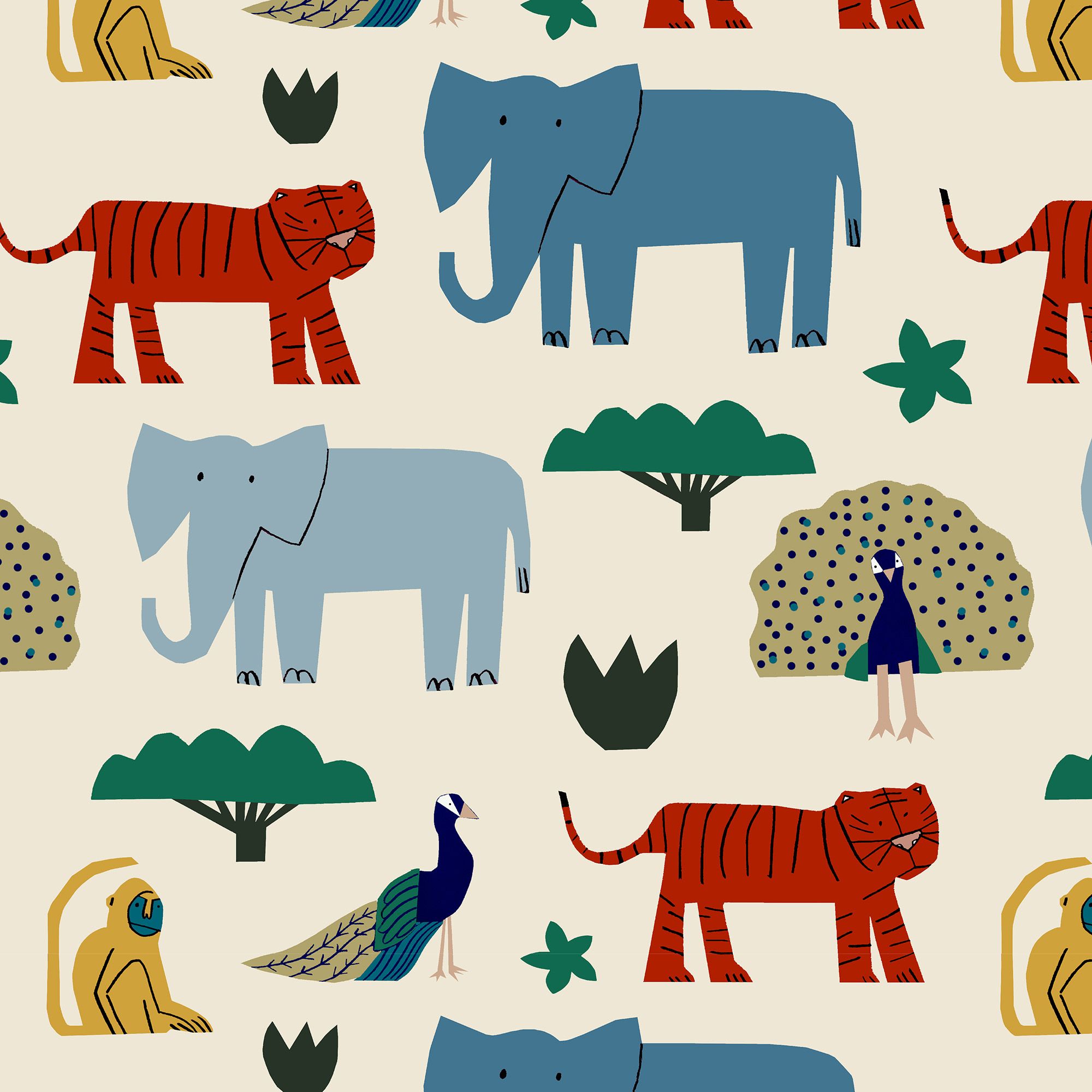 Lick Multicolour Safari 02 Textured Wallpaper
