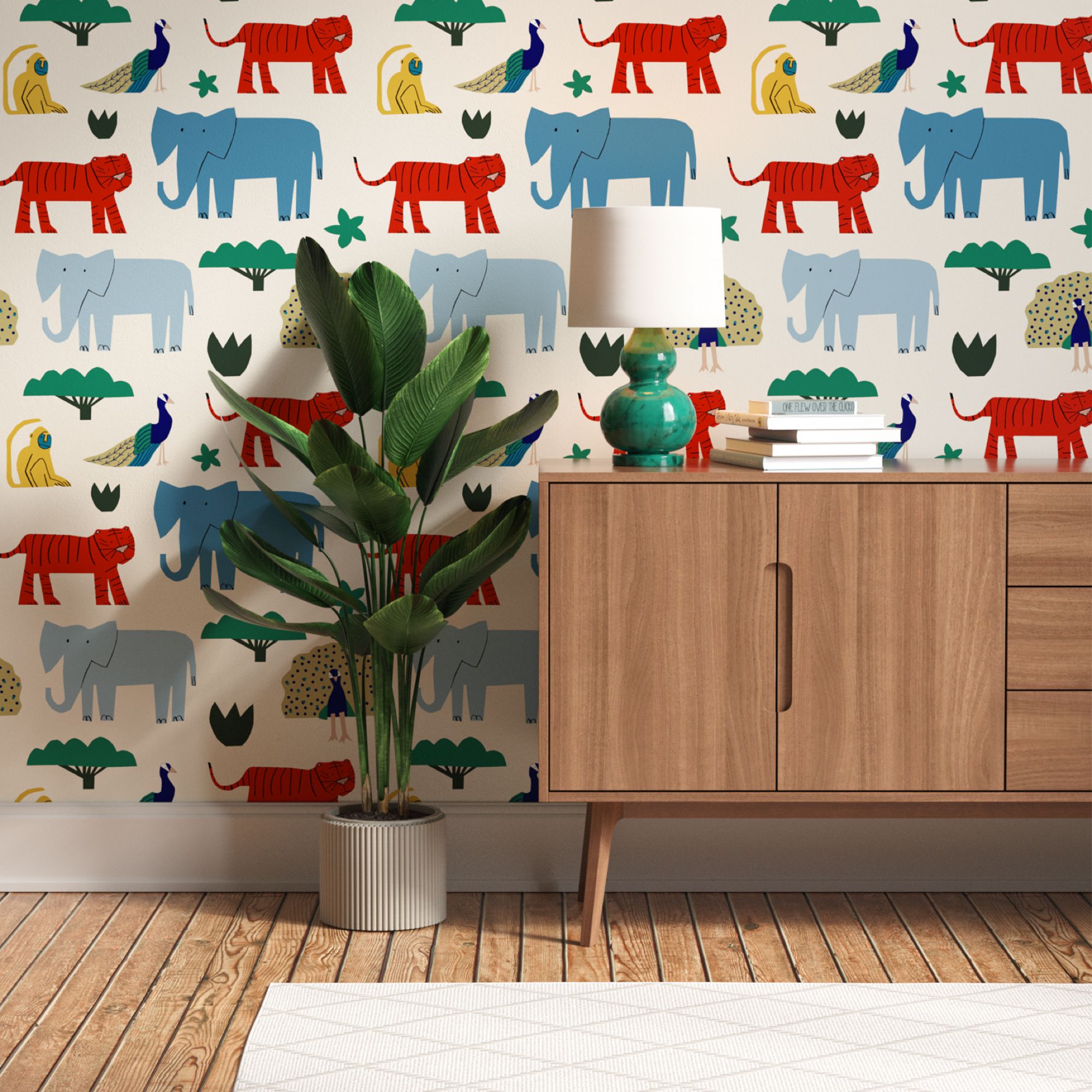 Lick Multicolour Safari 02 Textured Wallpaper