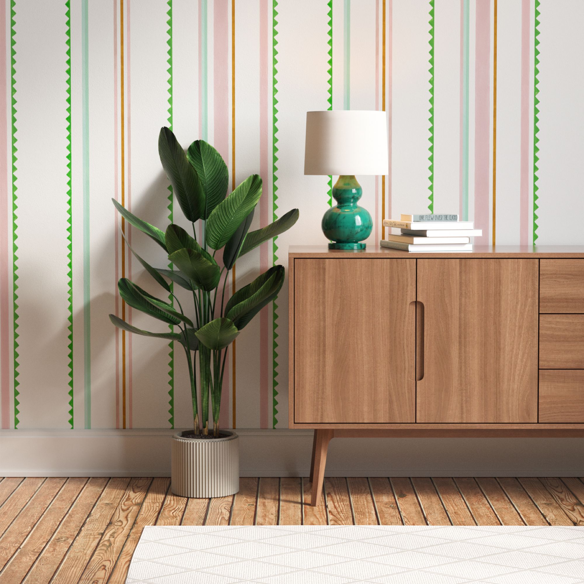 Lick Multicolour Zig Zag 01 Textured Wallpaper