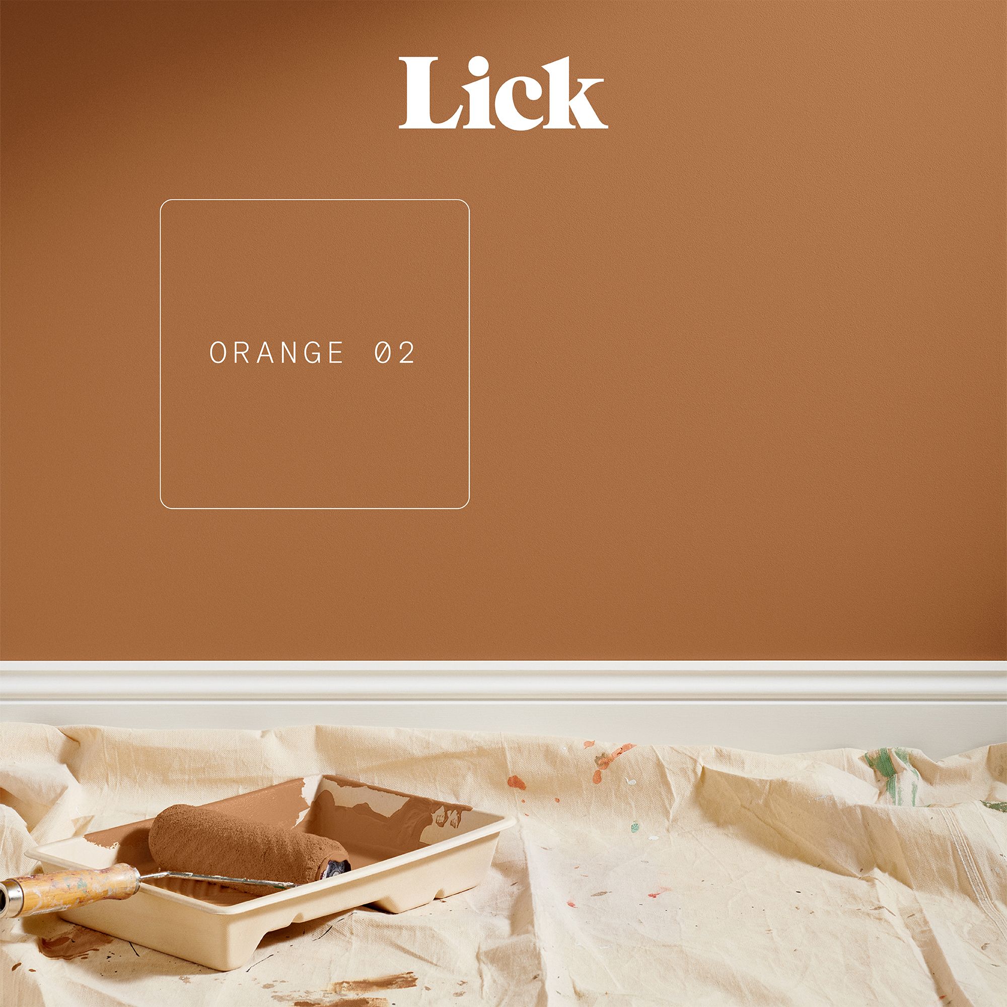 Lick Orange 02 Eggshell Emulsion paint, 2.5L