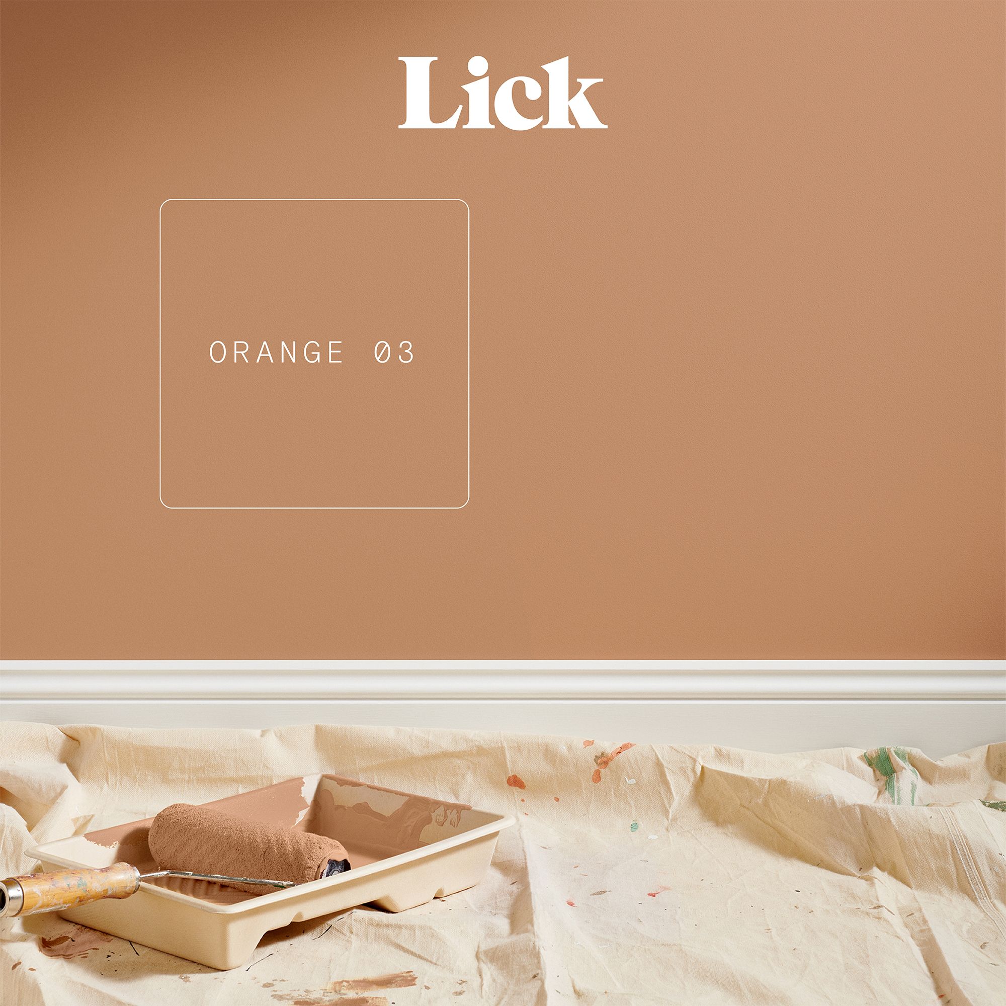 Lick Orange 03 Eggshell Emulsion paint, 2.5L