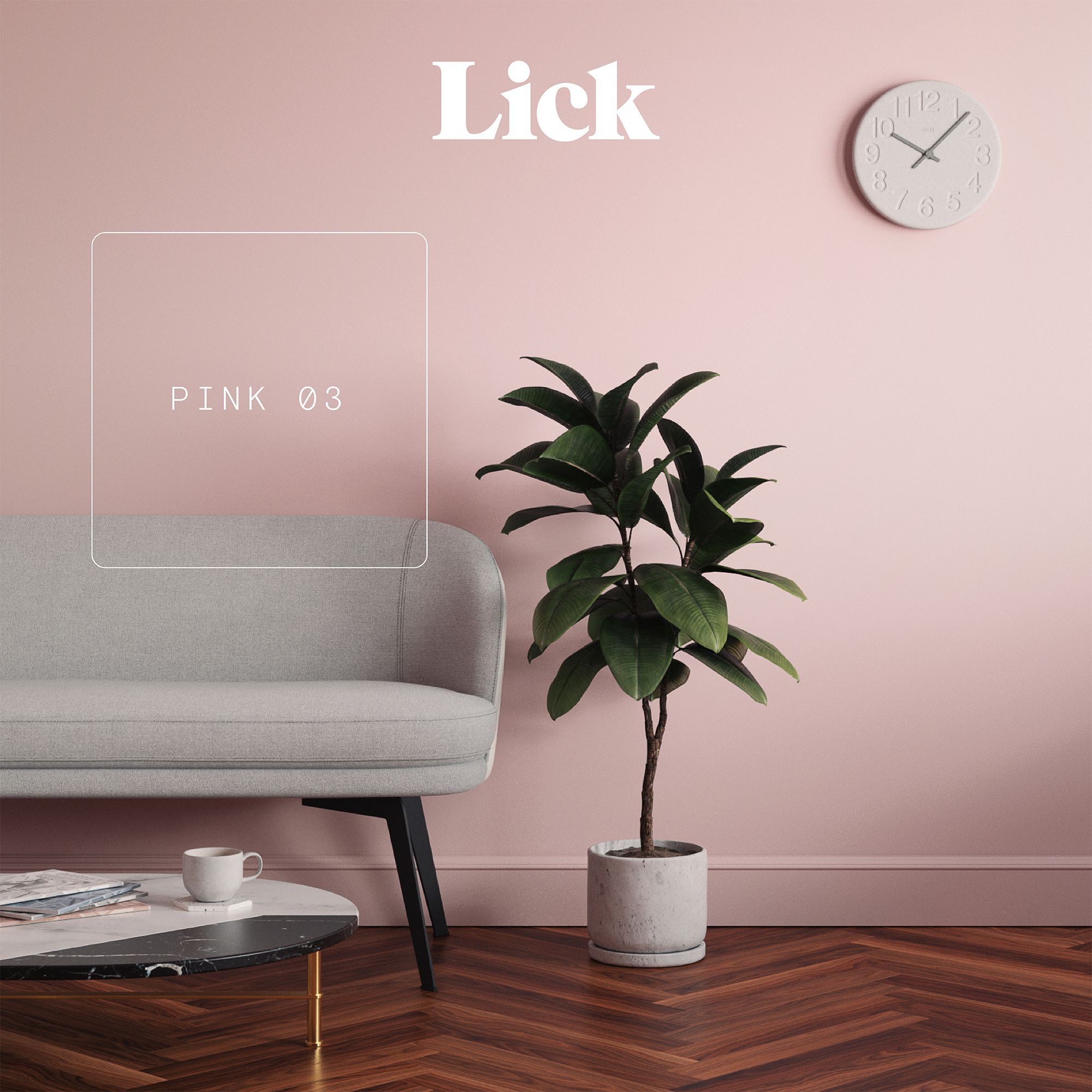 Lick Pink 03 Eggshell Emulsion paint, 2.5L