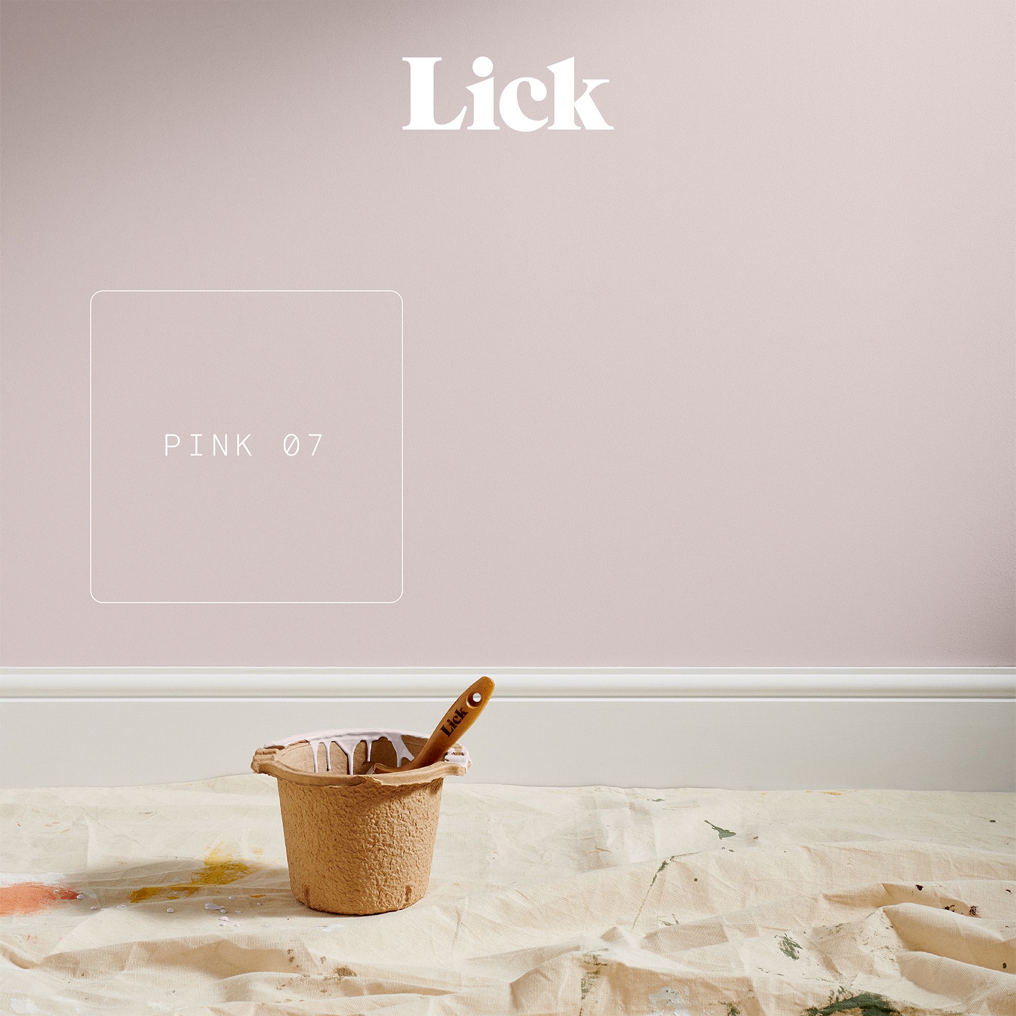 Lick Pink 07 Eggshell Emulsion paint, 2.5L