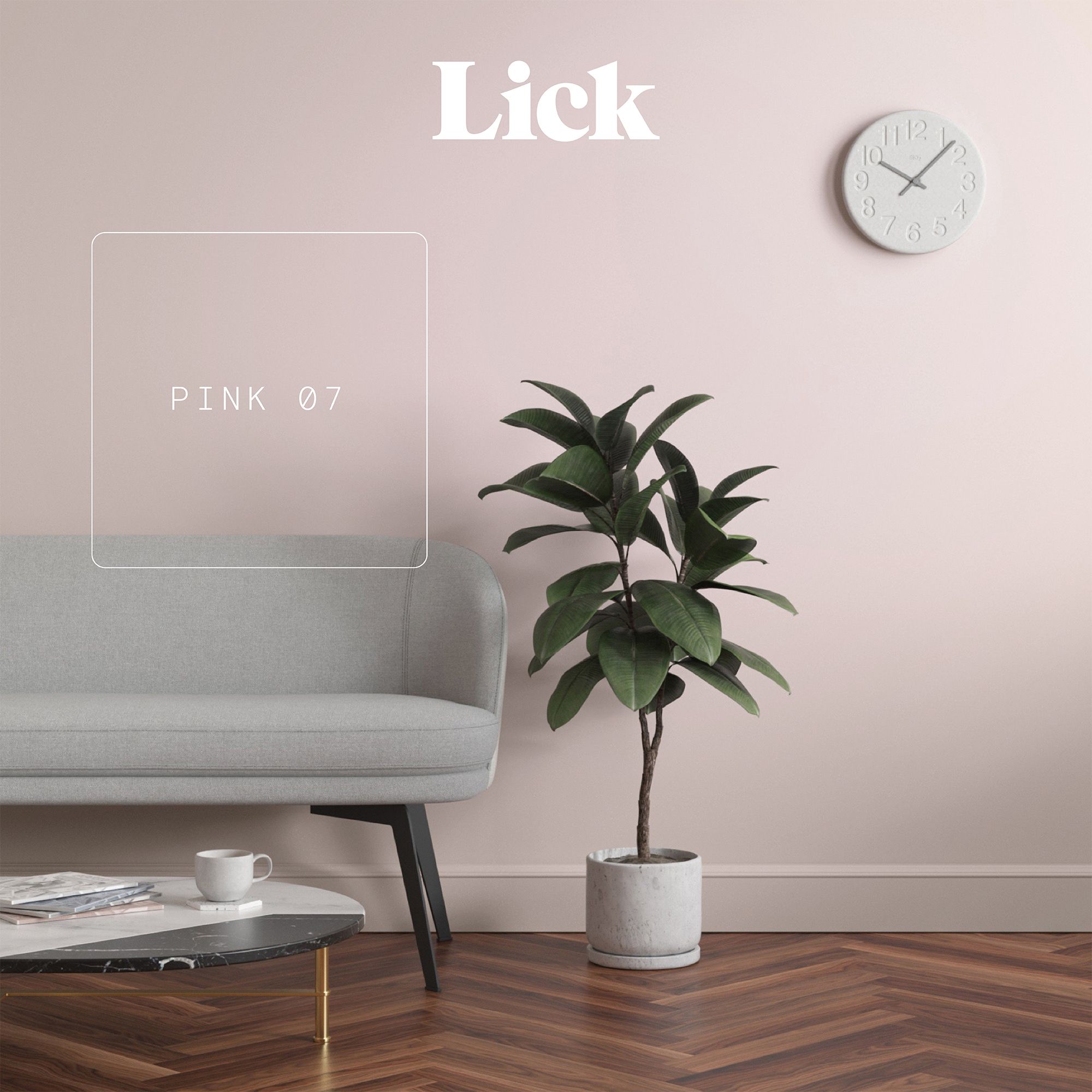Lick Pink 07 Matt Emulsion paint, 2.5L