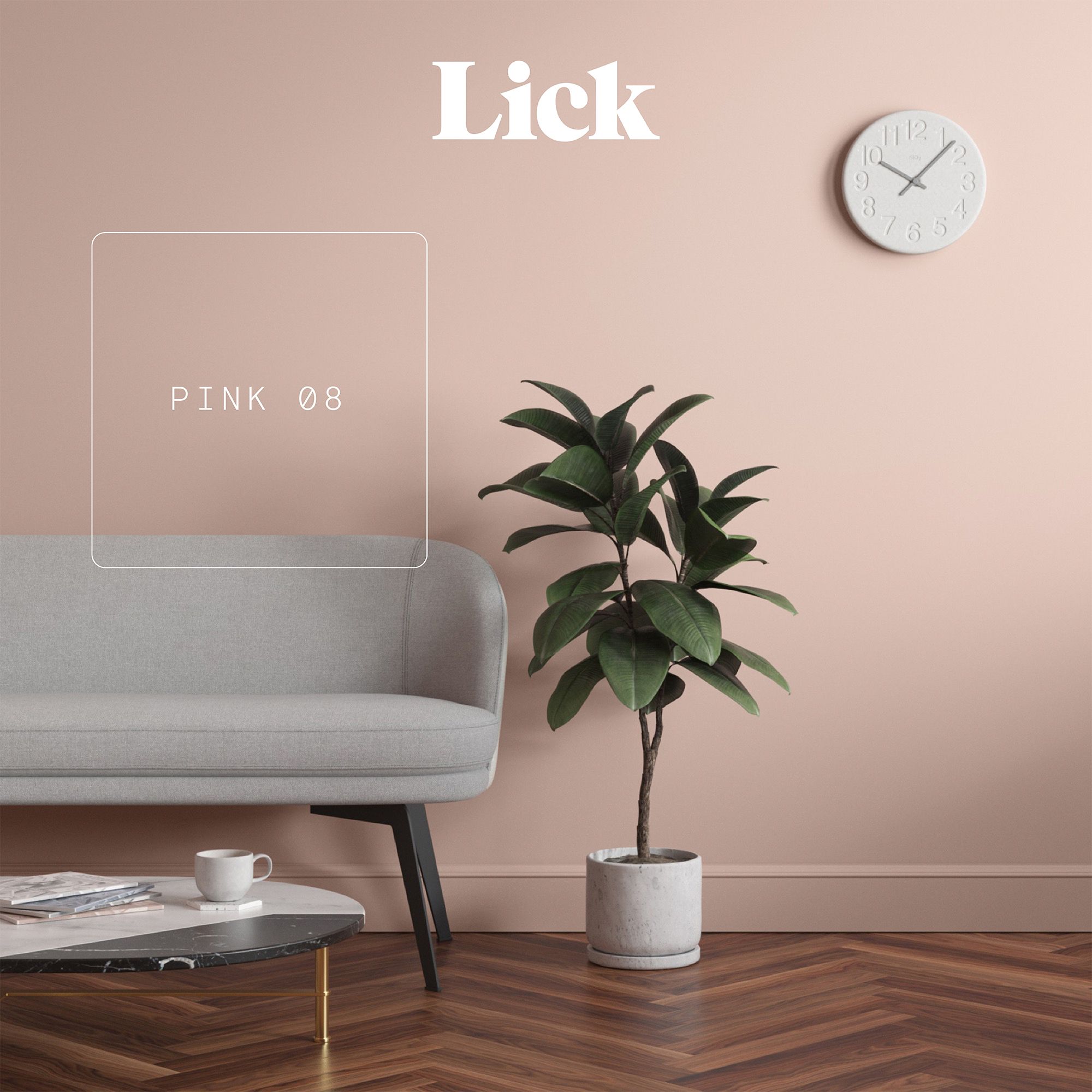 Lick Pink 08 Matt Emulsion paint, 2.5L