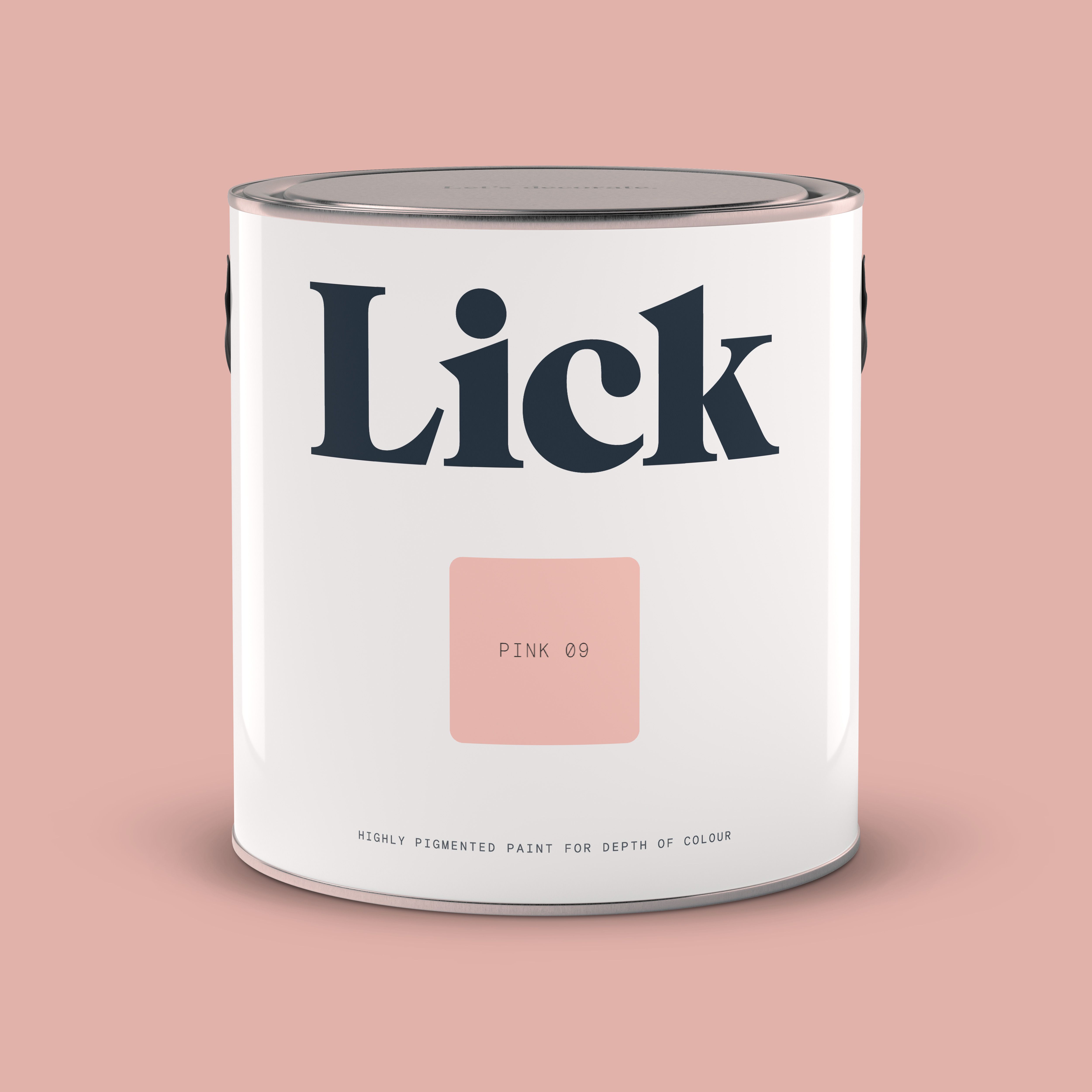 Lick Pink 09 Eggshell Emulsion paint, 2.5L