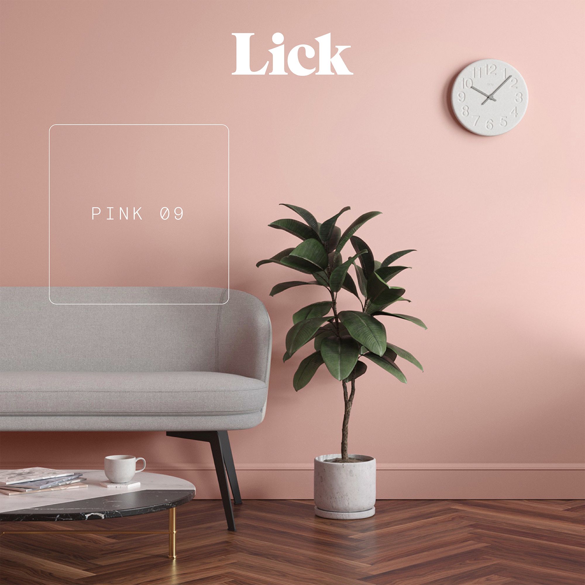 Lick Pink 09 Eggshell Emulsion paint, 2.5L