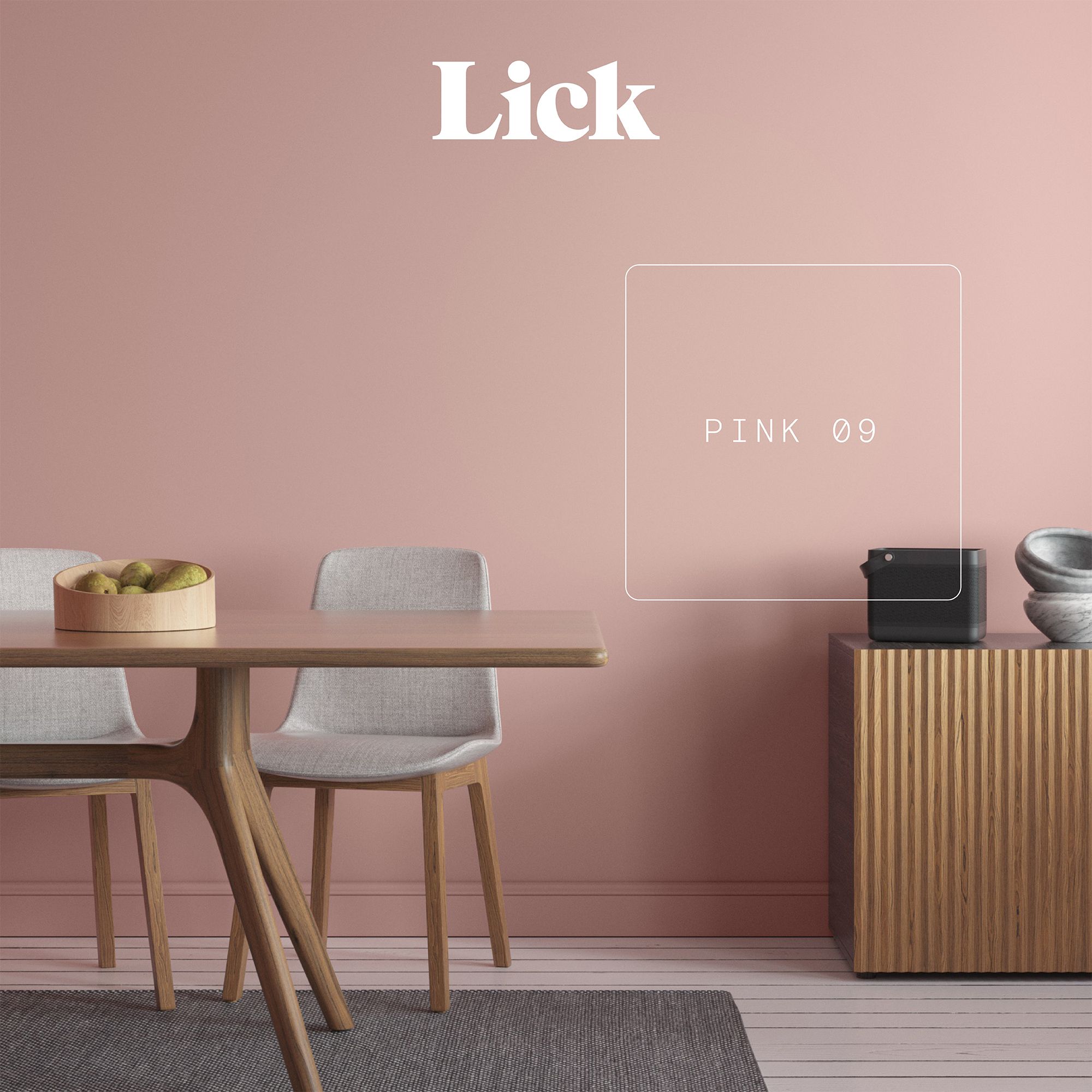 Lick Pink 09 Eggshell Emulsion paint, 2.5L