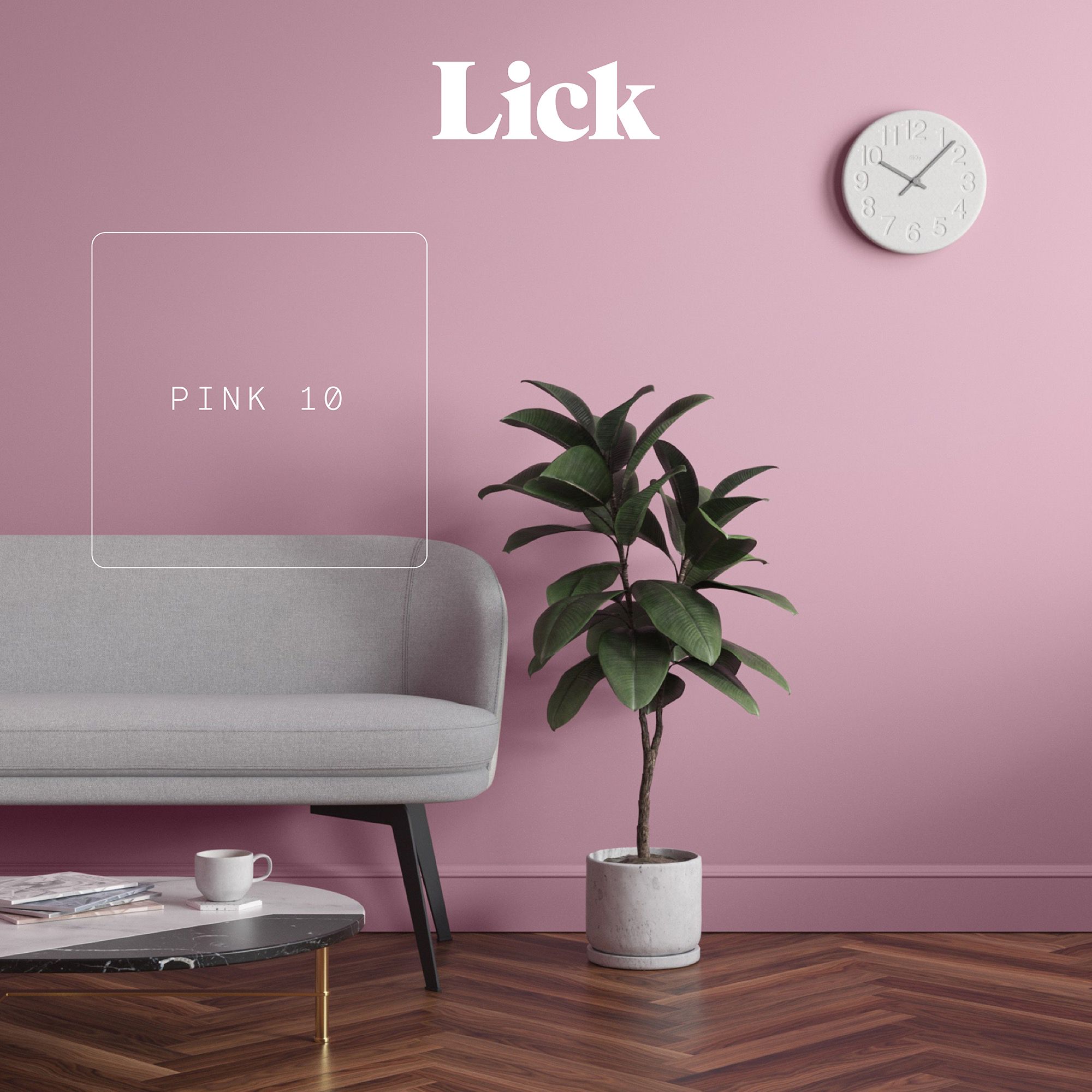 Lick Pink 10 Eggshell Emulsion paint, 2.5L