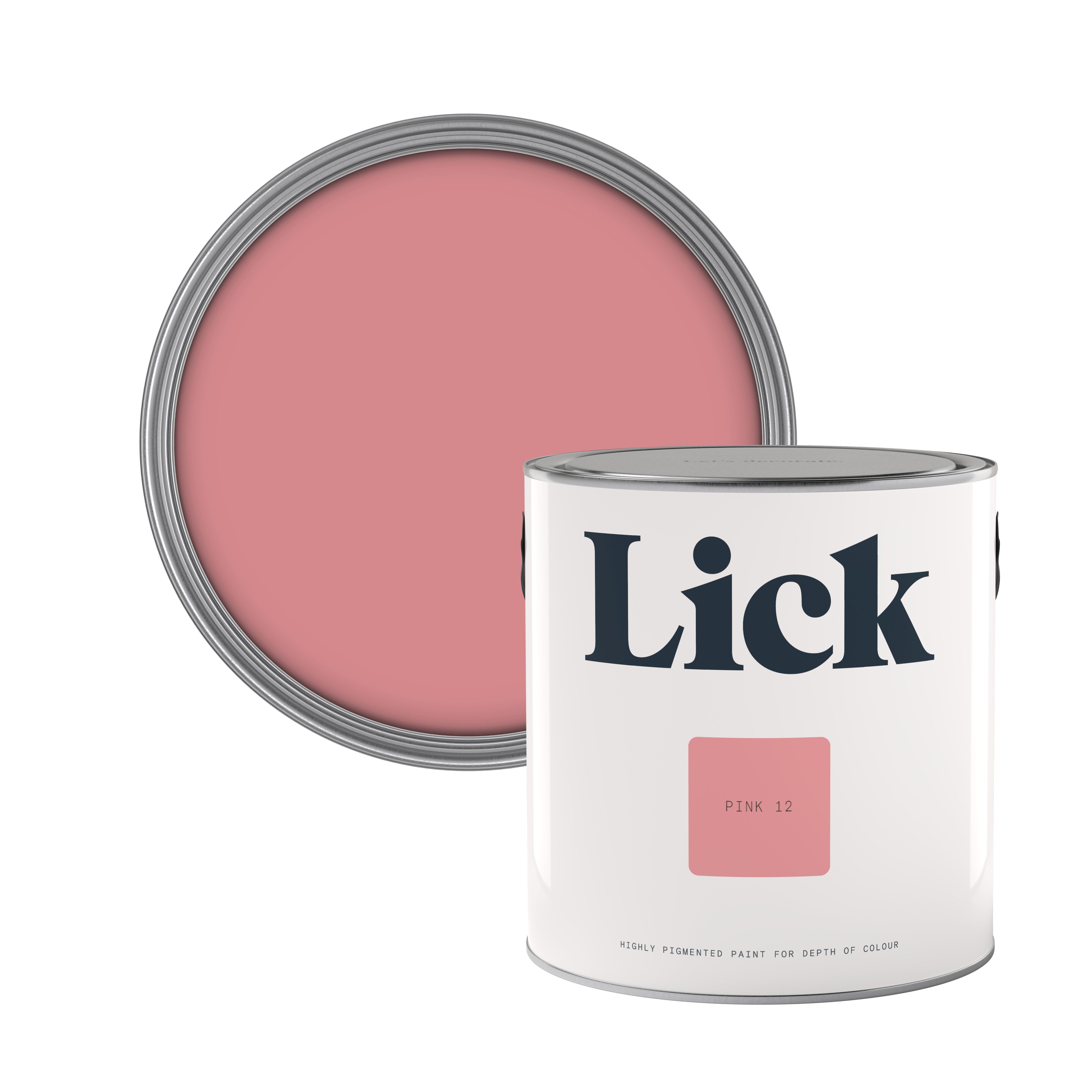 Lick Pink 12 Matt Emulsion paint, 2.5L