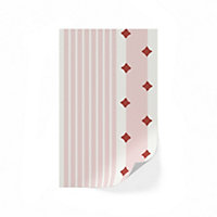 Lick Pink, Red & White Diamond 01 Textured Wallpaper Sample