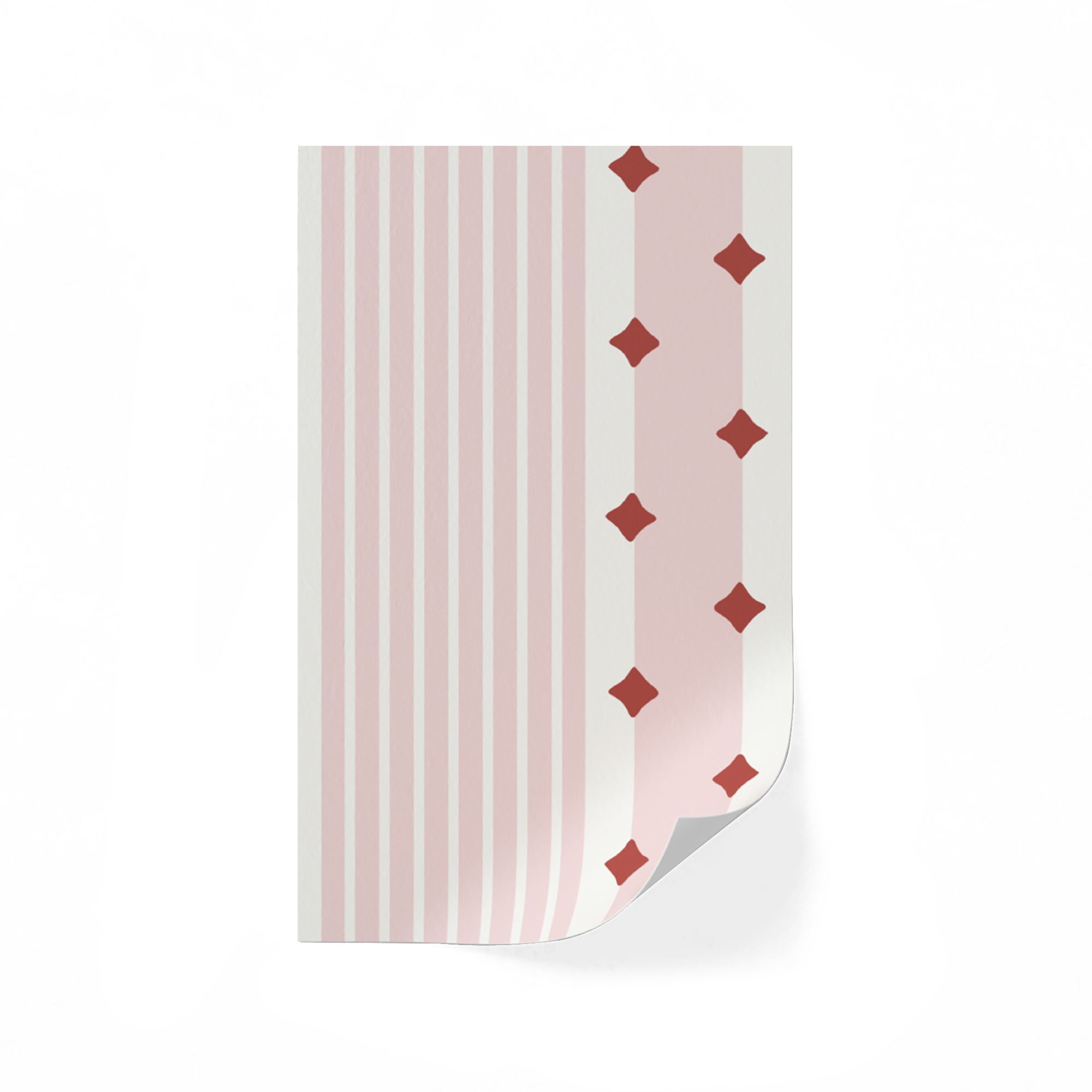 Lick Pink, Red & White Diamond 01 Textured Wallpaper Sample