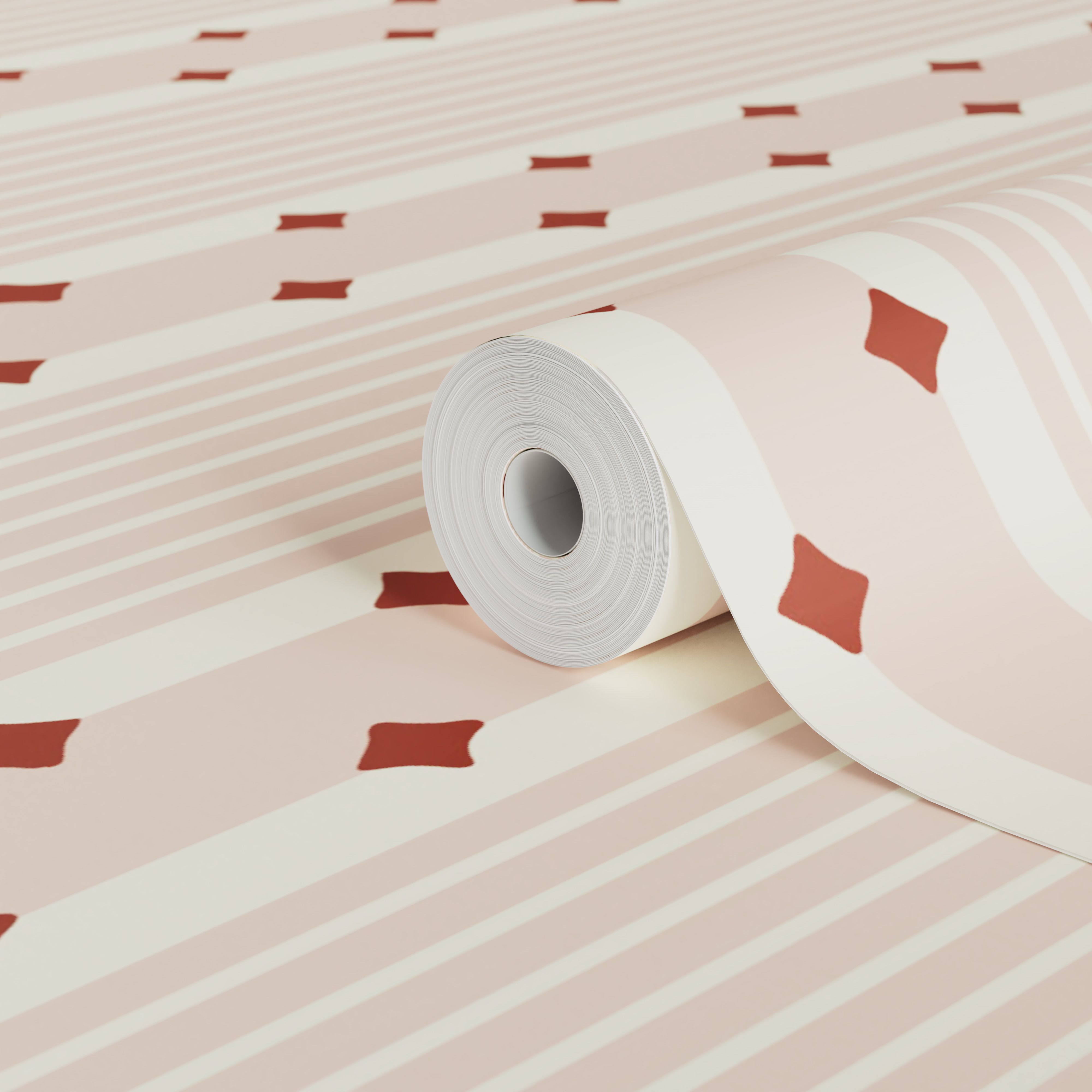 Lick Pink, Red & White Diamond 01 Textured Wallpaper