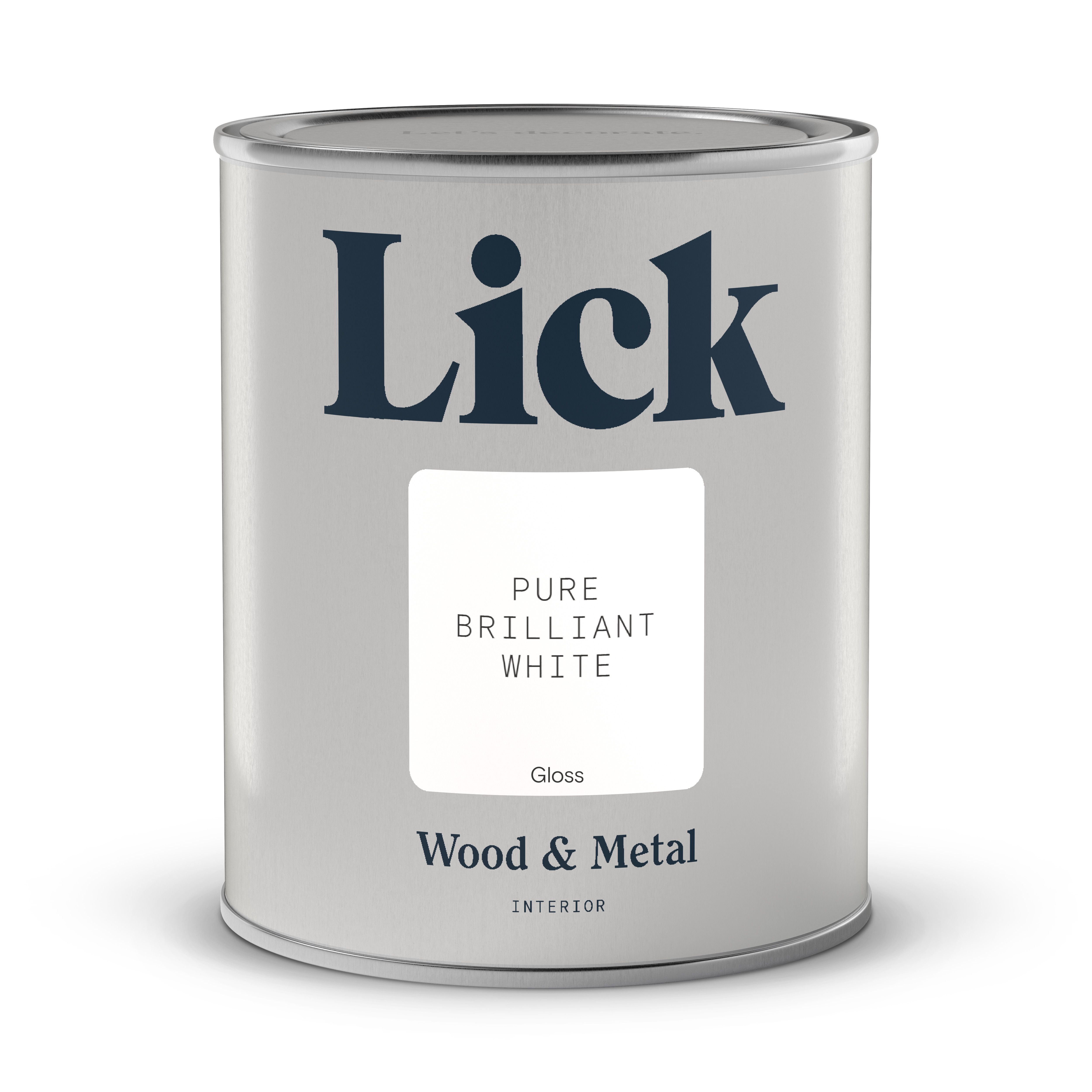 Lick Pure Brilliant White Gloss Metal & wood paint, 750ml