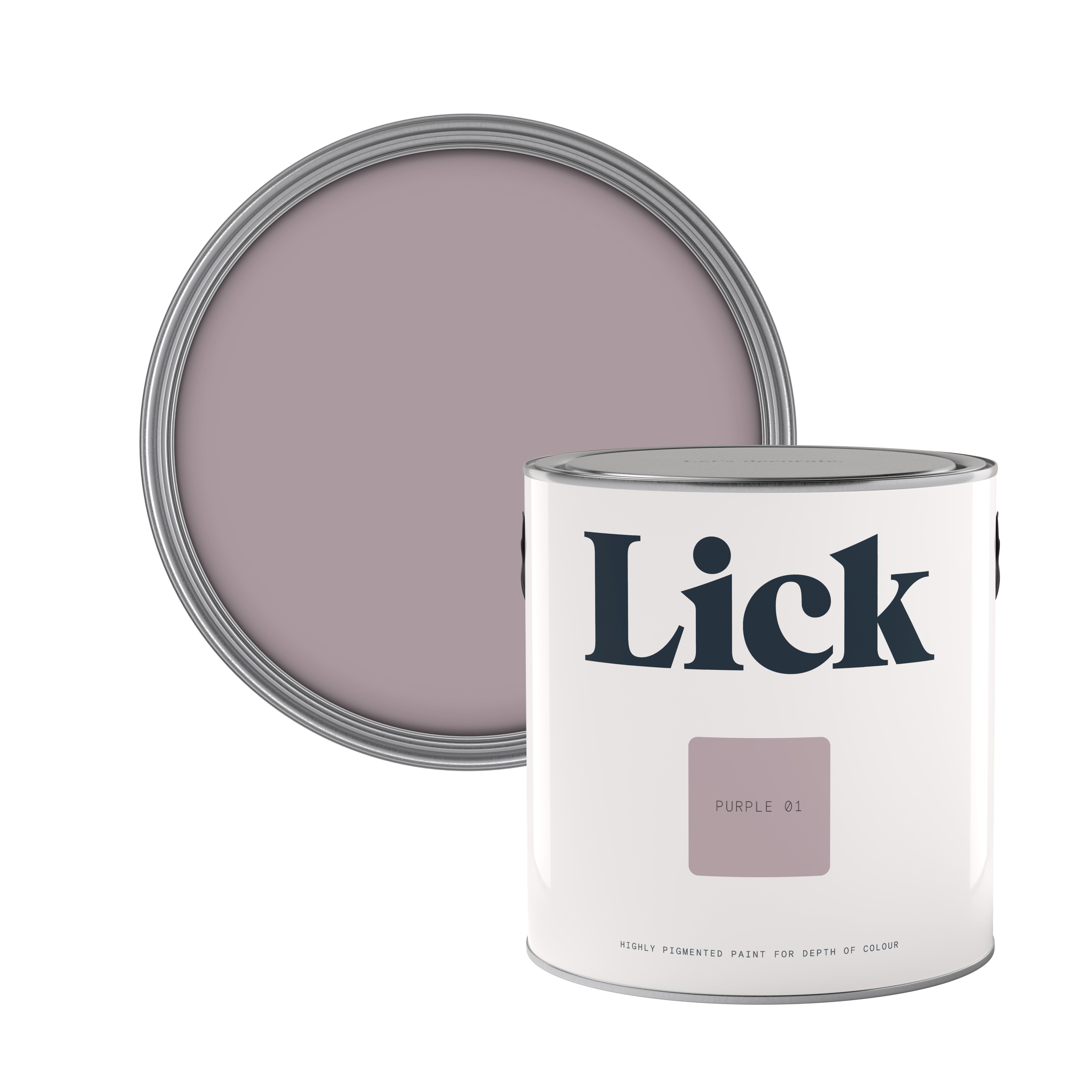 Lick Purple 01 Eggshell Emulsion paint, 2.5L