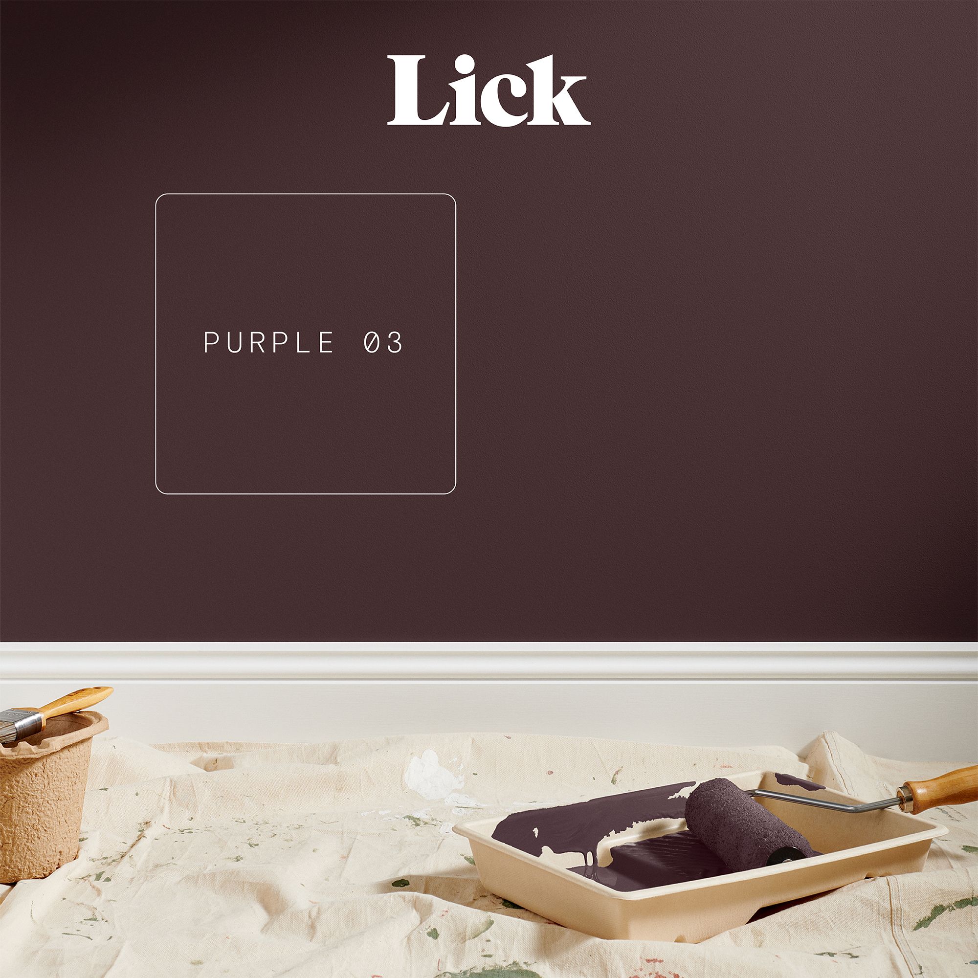 Lick Purple 03 Eggshell Emulsion paint, 2.5L