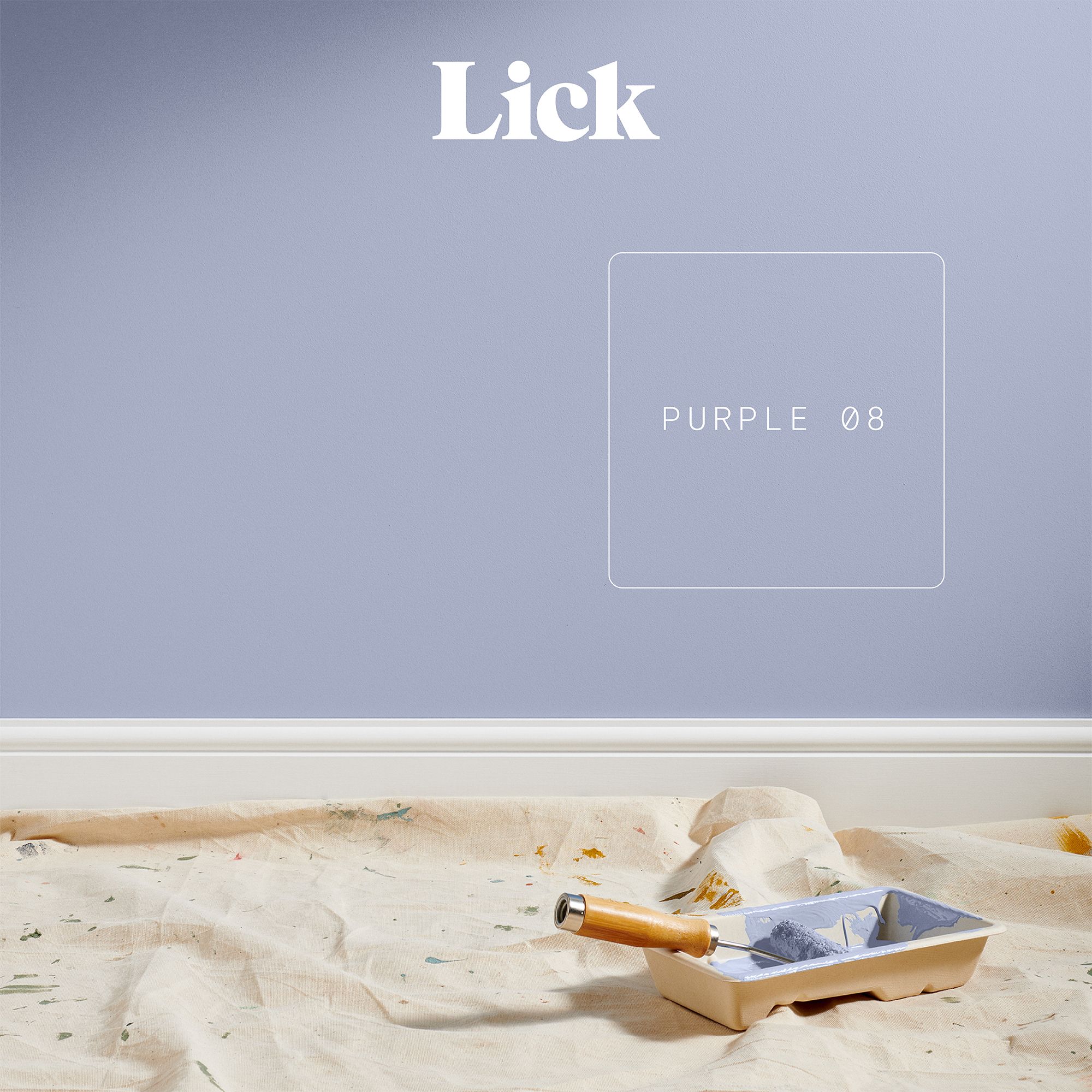 Lick Purple 08 Eggshell Emulsion paint, 2.5L