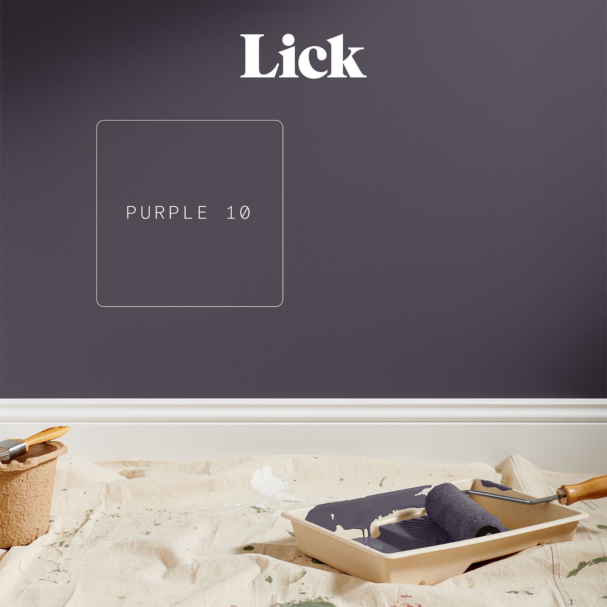 Lick Purple 10 Eggshell Emulsion paint, 2.5L