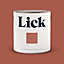 Lick Red 01 Eggshell Emulsion paint, 2.5L