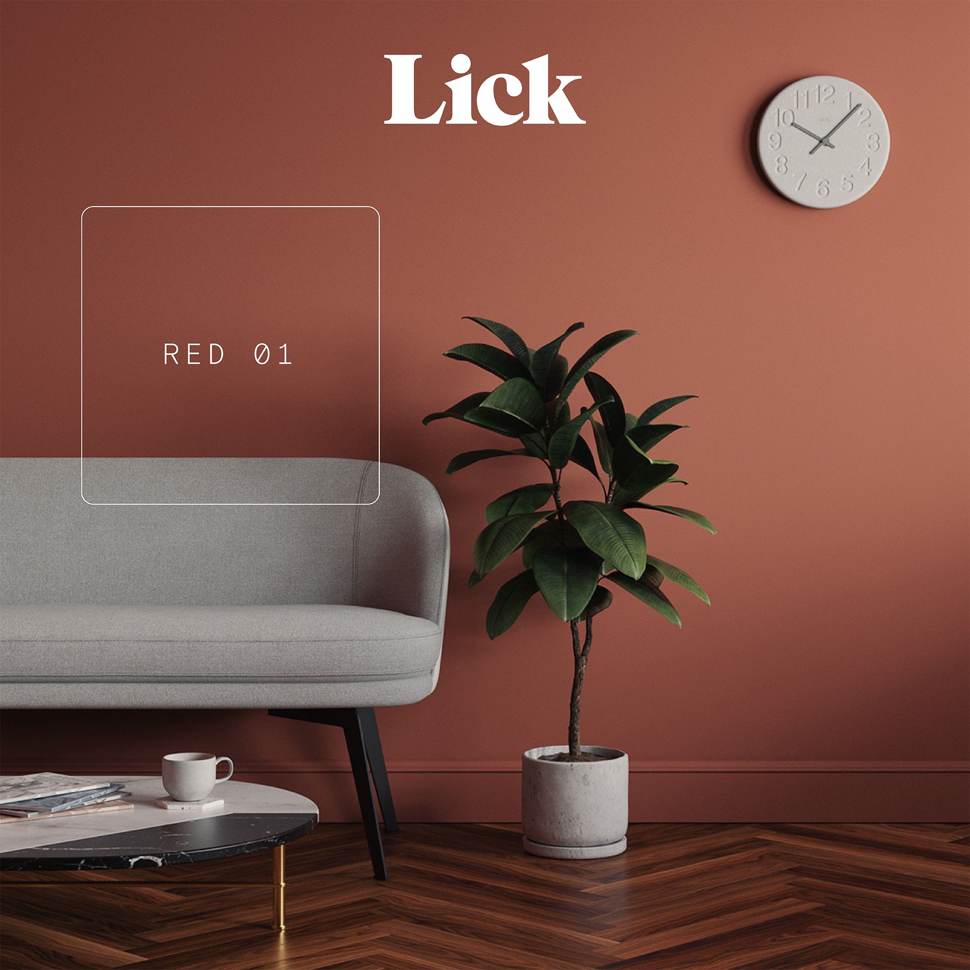 Lick Red 01 Peel & stick Tester