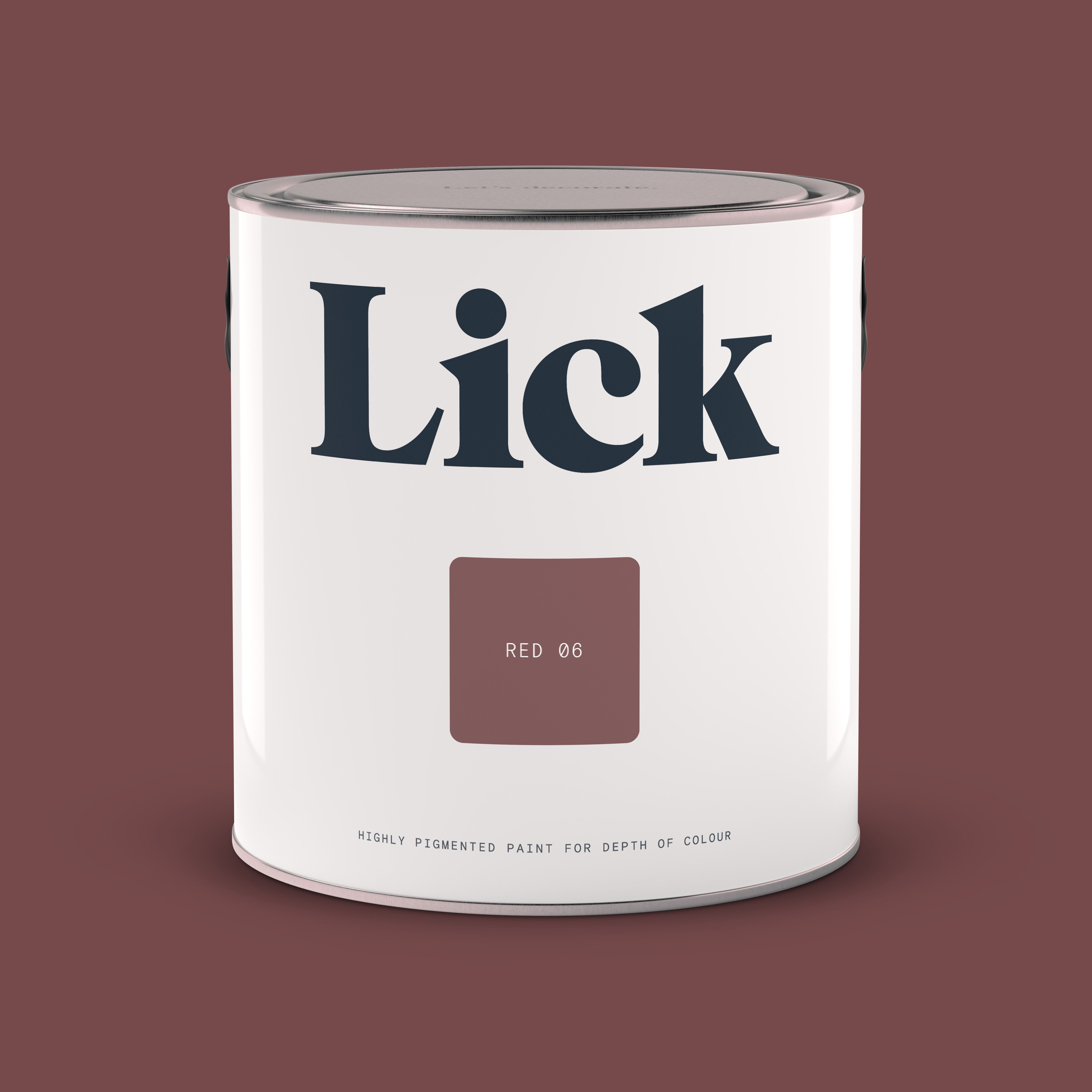 Lick Red 06 Matt Emulsion paint, 2.5L