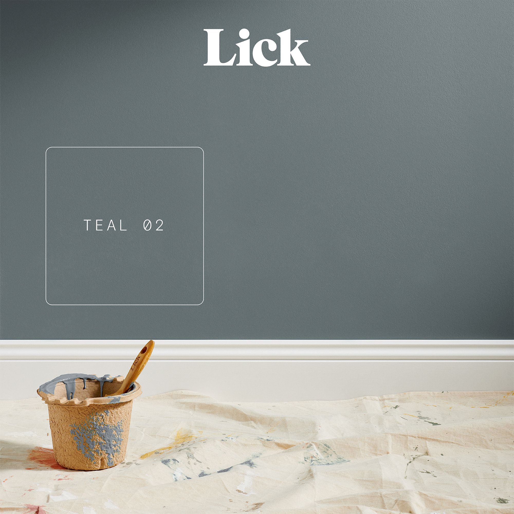 Lick Teal 02 Eggshell Emulsion paint, 2.5L