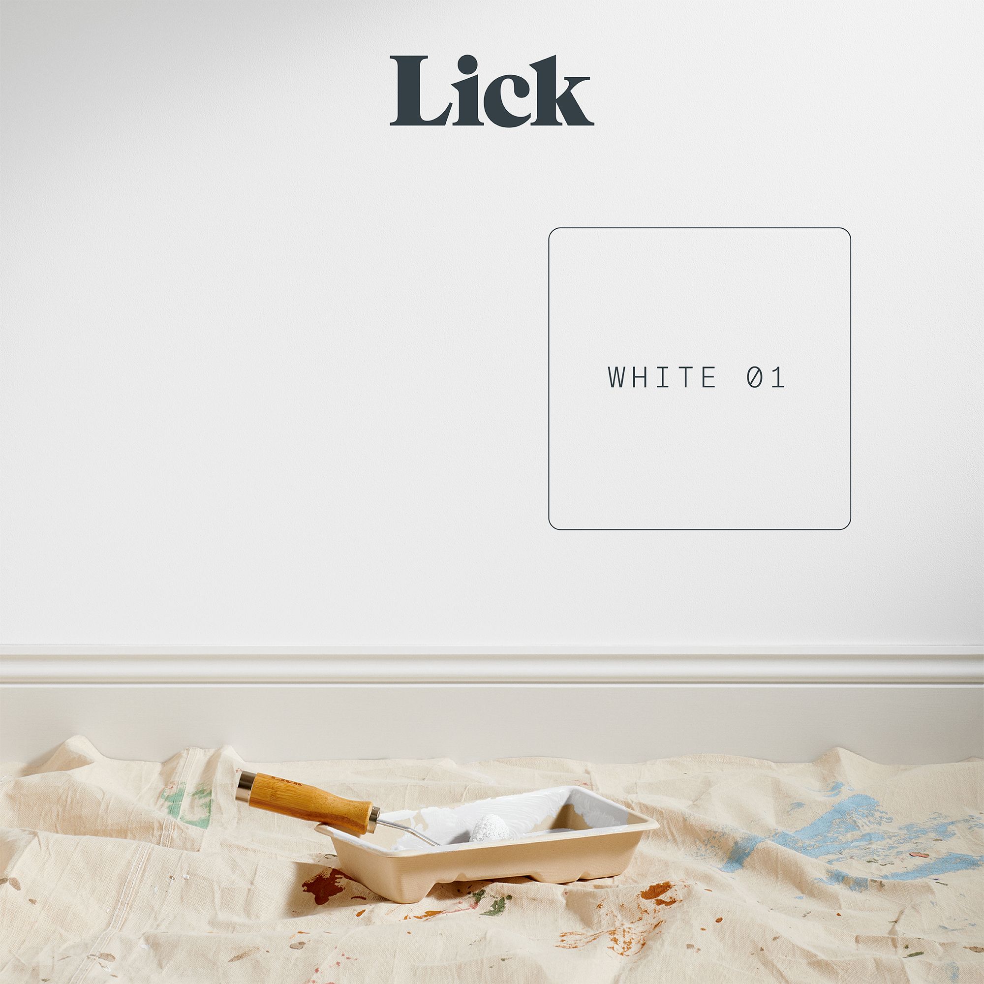 Lick White 01 Eggshell Emulsion paint, 2.5L