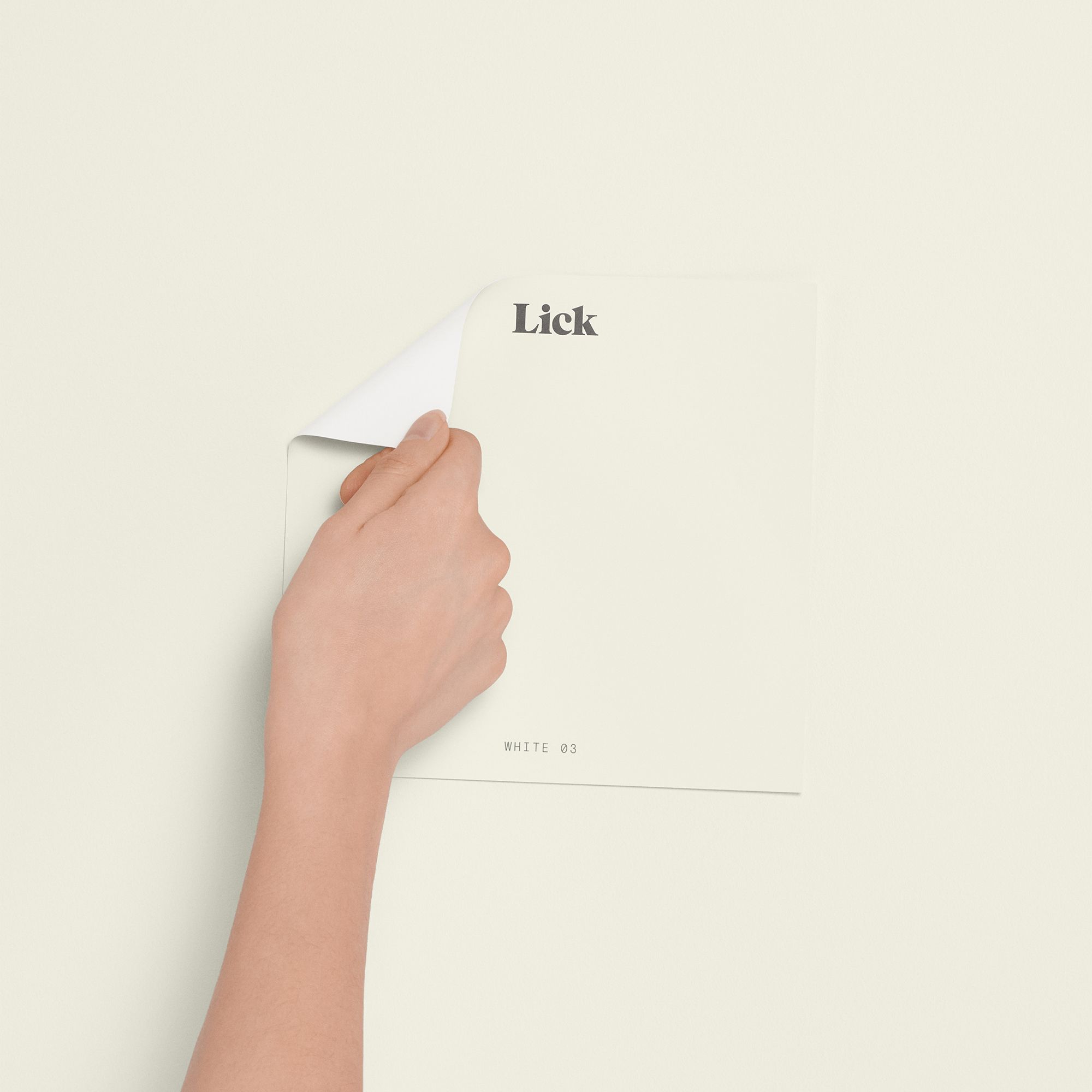 Lick White 03 Peel & stick Tester