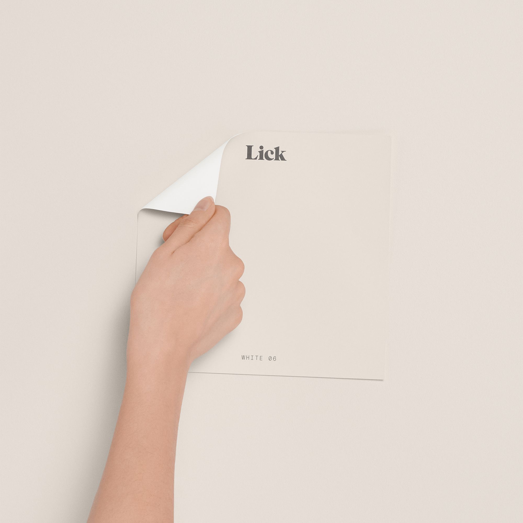Lick White 06 Peel & stick Tester