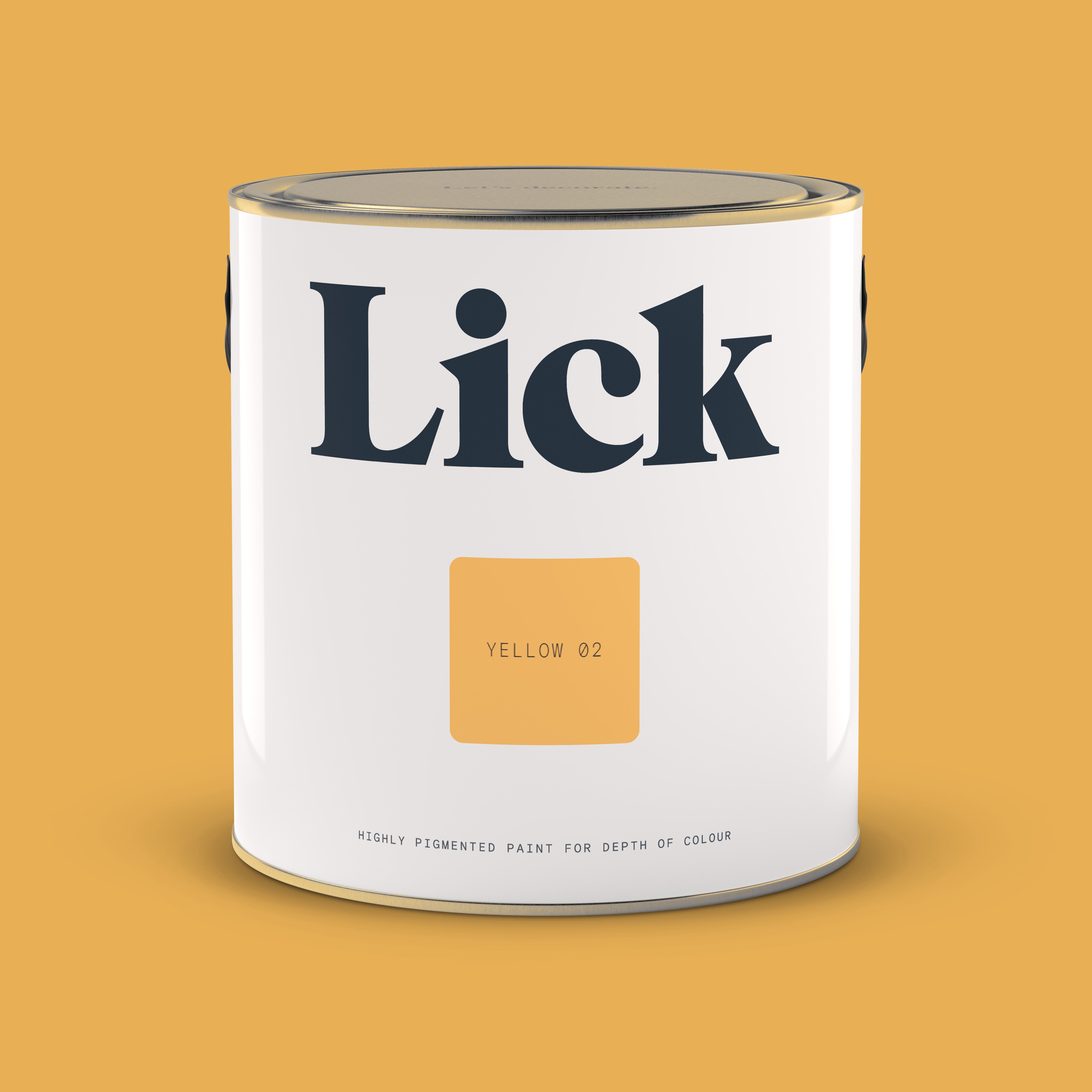 Lick Yellow 02 Matt Emulsion paint, 2.5L
