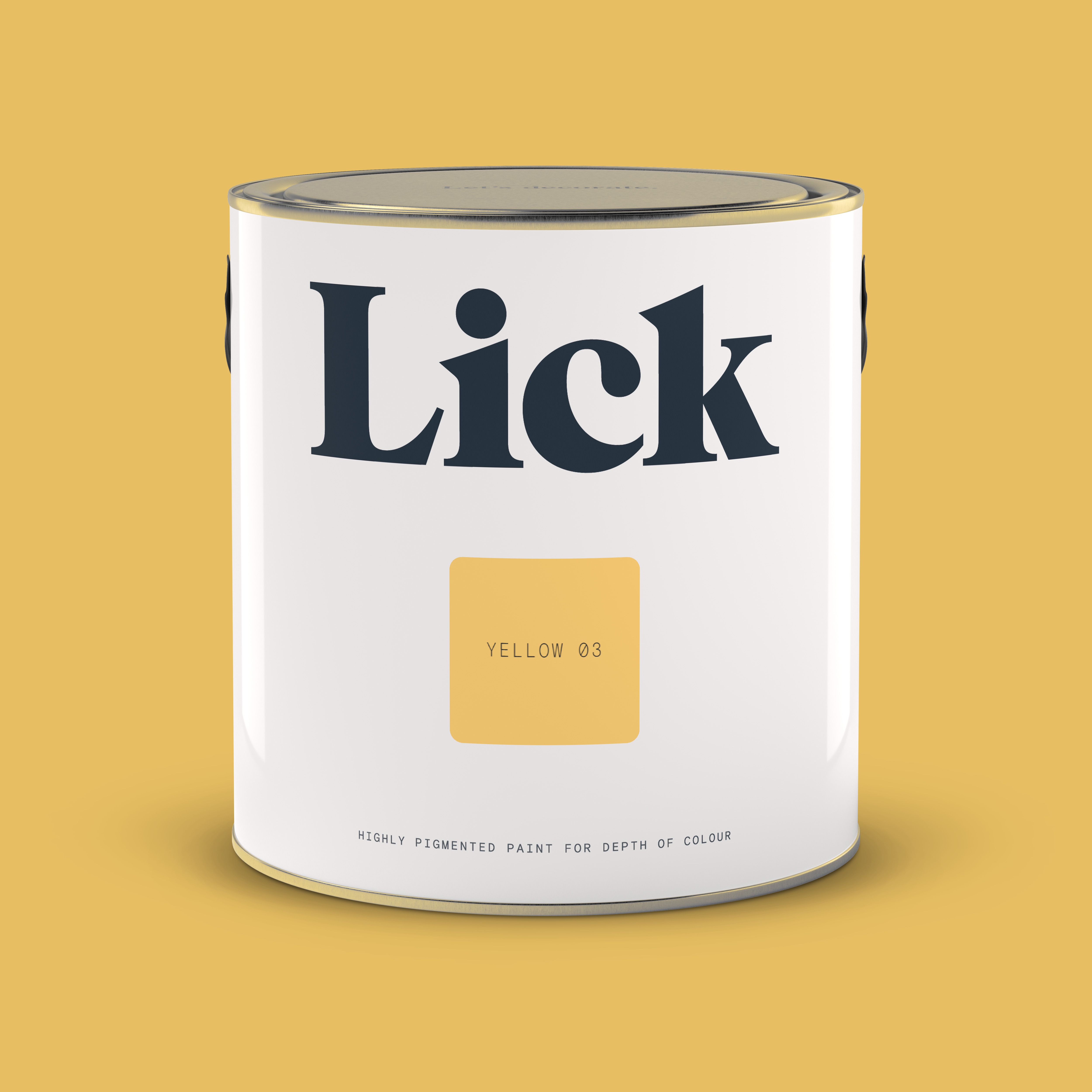 Lick Yellow 03 Eggshell Emulsion paint, 2.5L