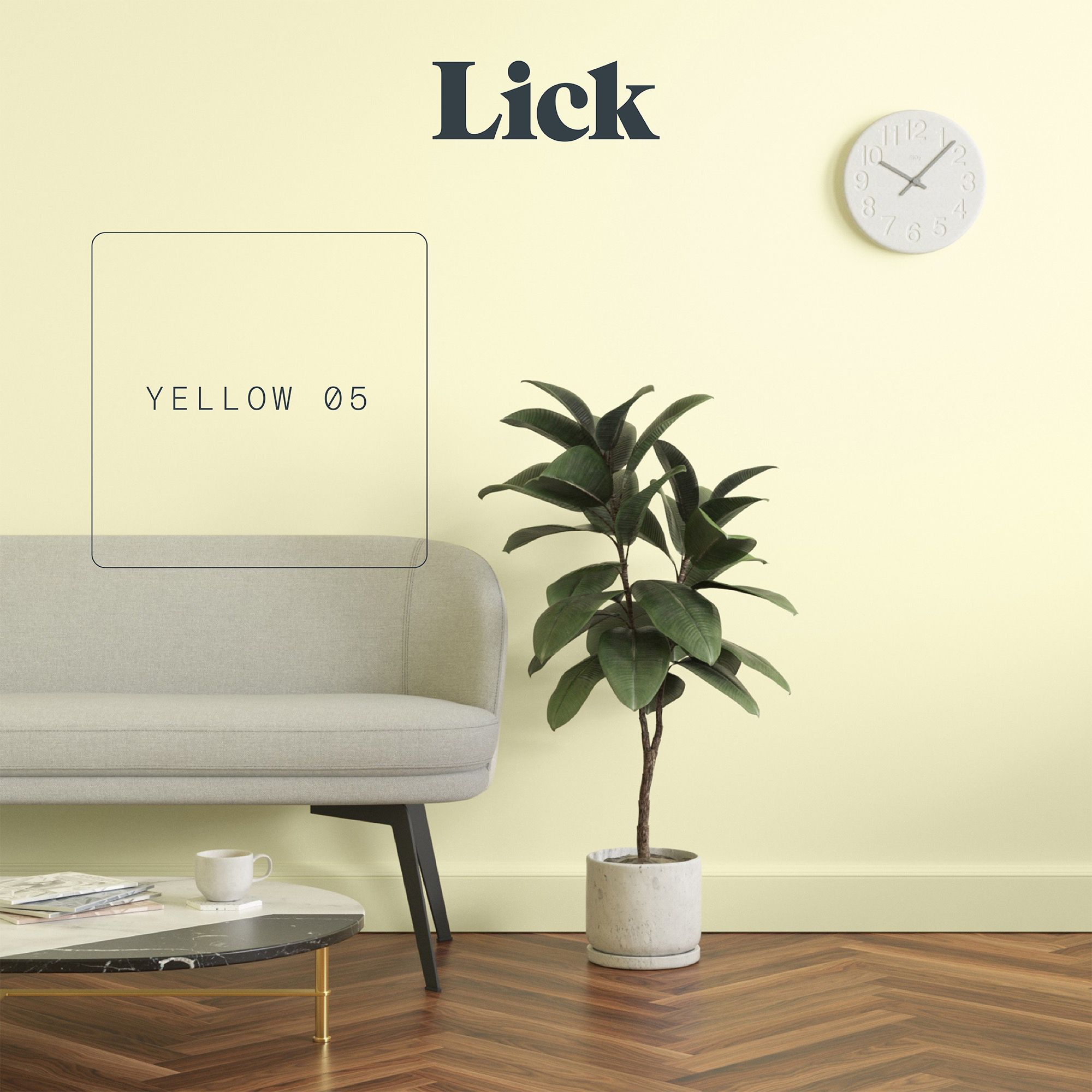 Lick Yellow 05 Matt Emulsion paint, 2.5L