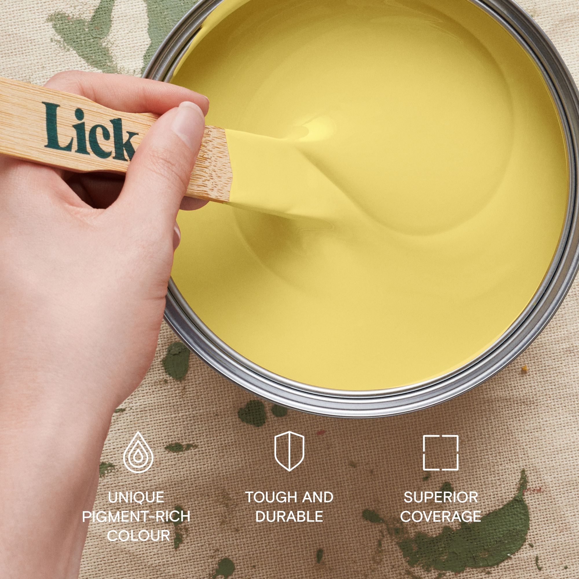 Lick Yellow 06 Eggshell Emulsion paint, 2.5L