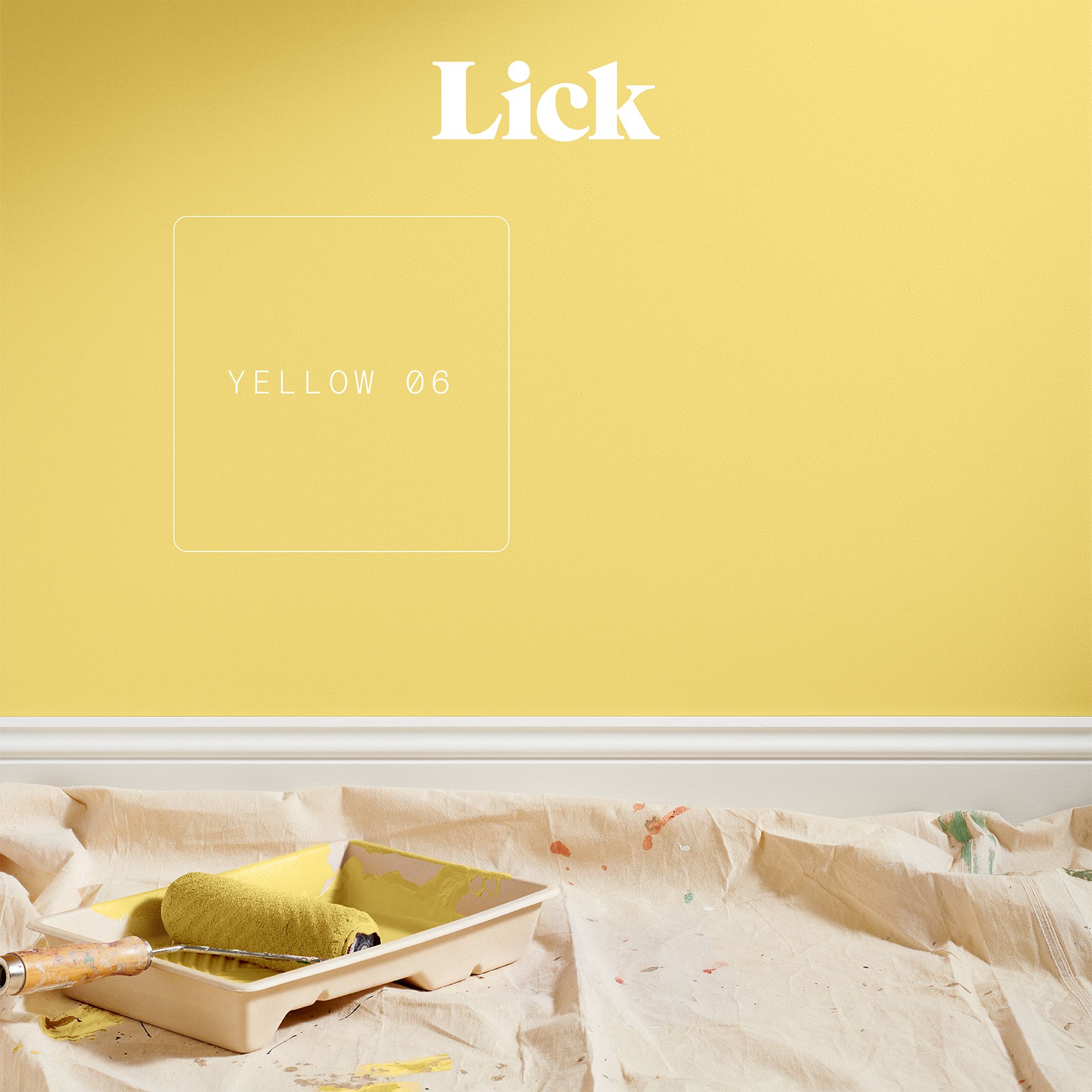 Lick Yellow 06 Matt Emulsion paint, 2.5L