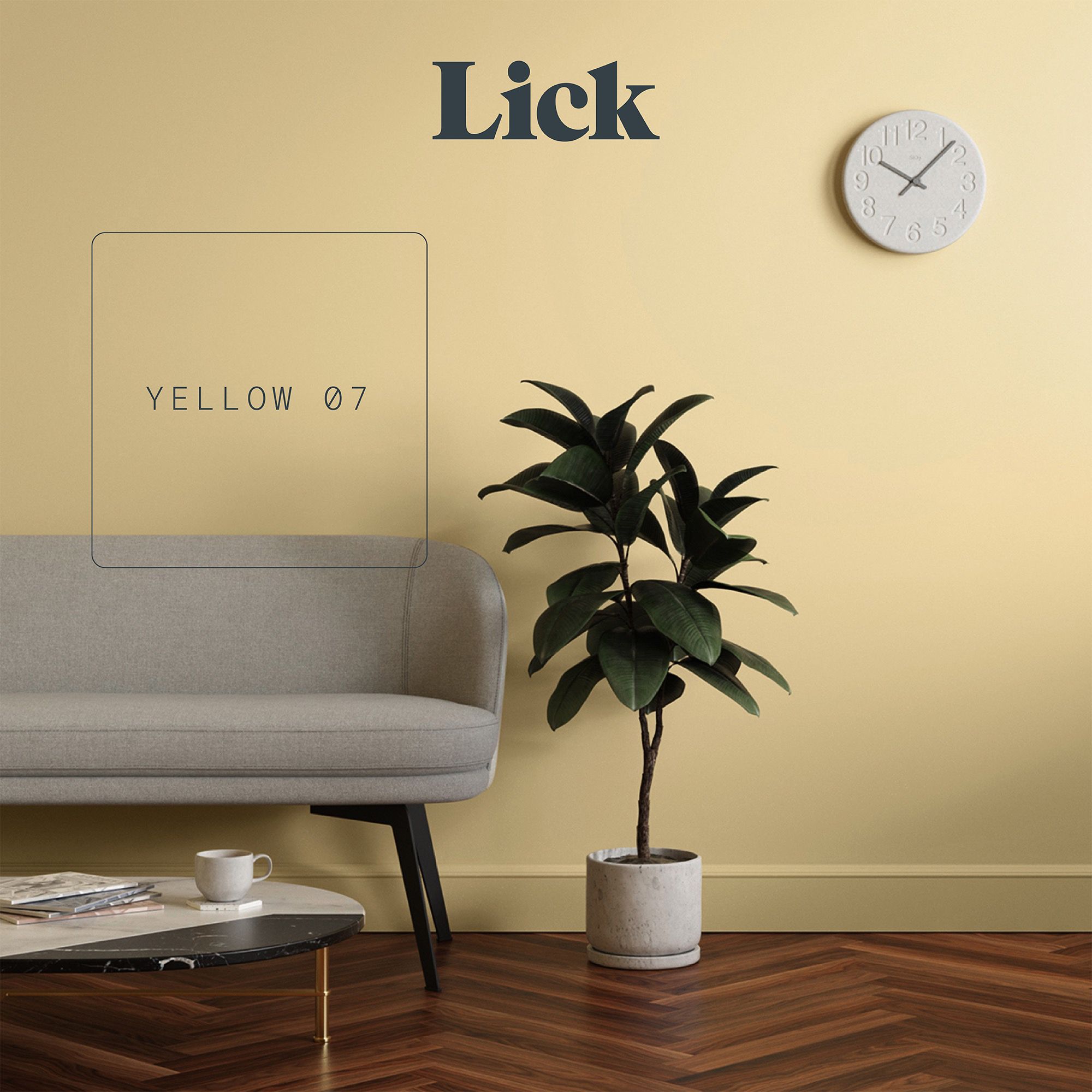 Lick Yellow 07 Eggshell Emulsion paint, 2.5L