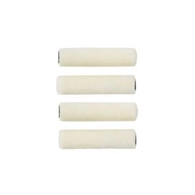 LickTools 4" Medium Pile Recycled polyester Roller sleeve, Pack of 4
